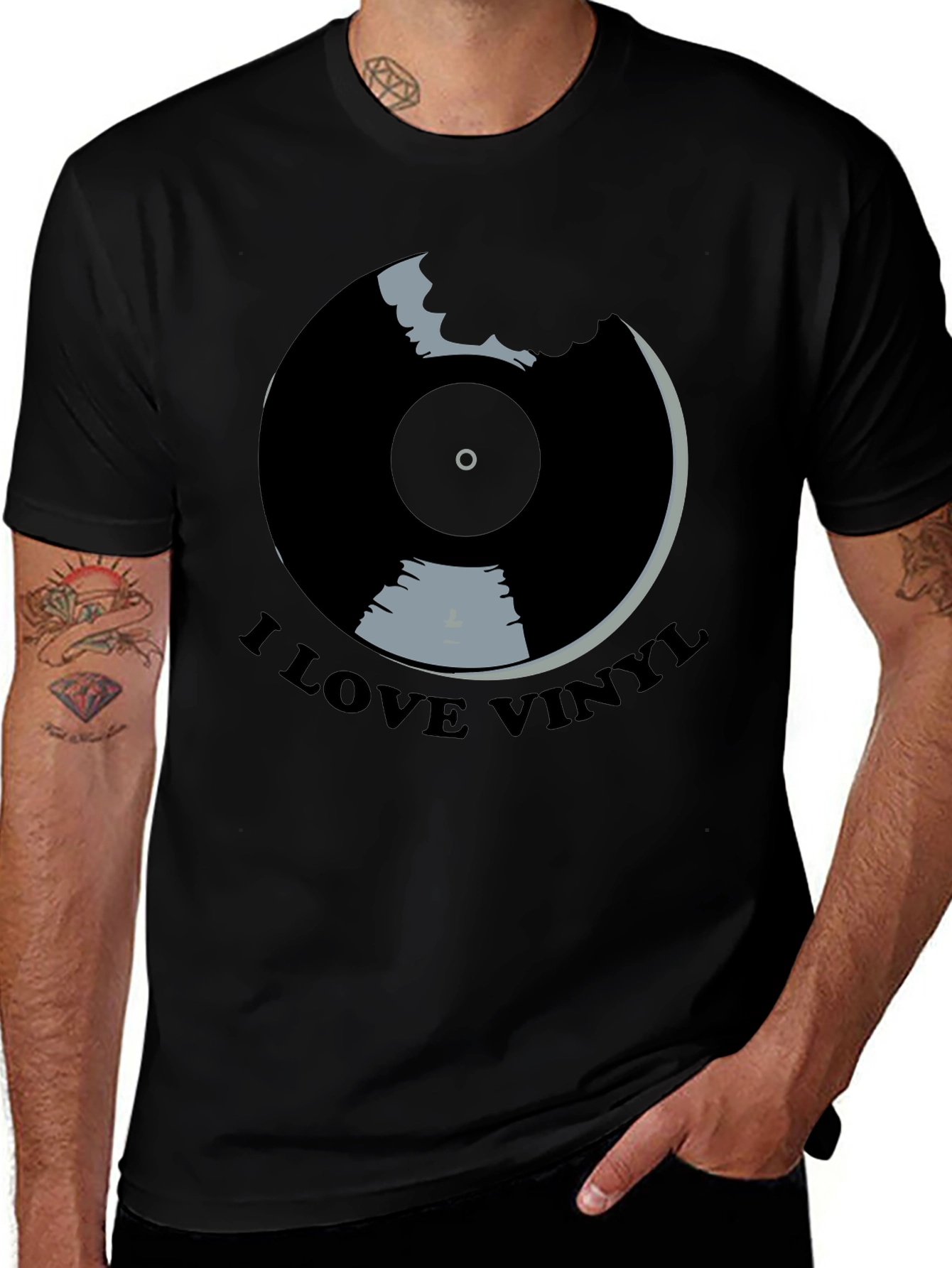Variant 2 of I Love Vinyl Record T-Shirt - Music Lover Tee