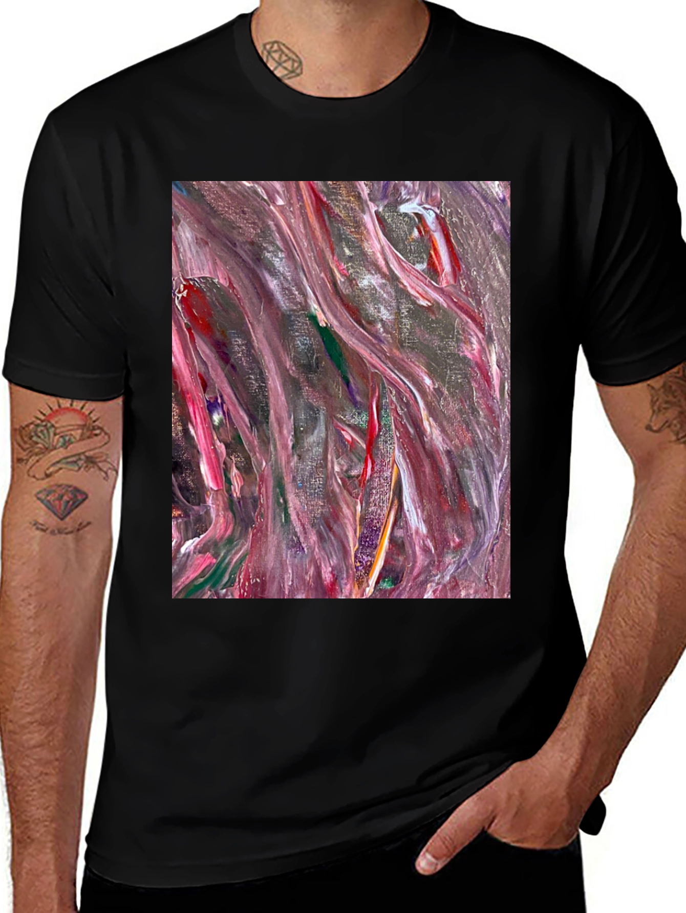 Variant 22 of Abstract Art Black T-Shirt