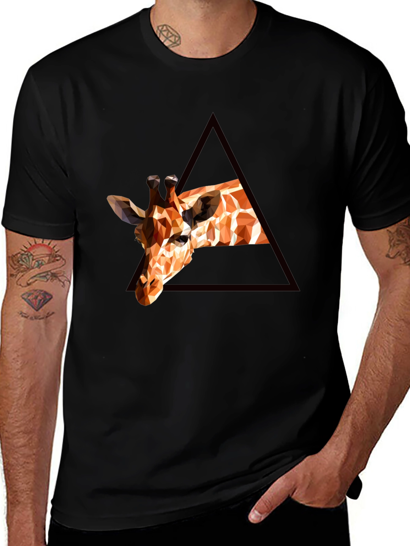 Variant 22 of Geometric Giraffe T-Shirt