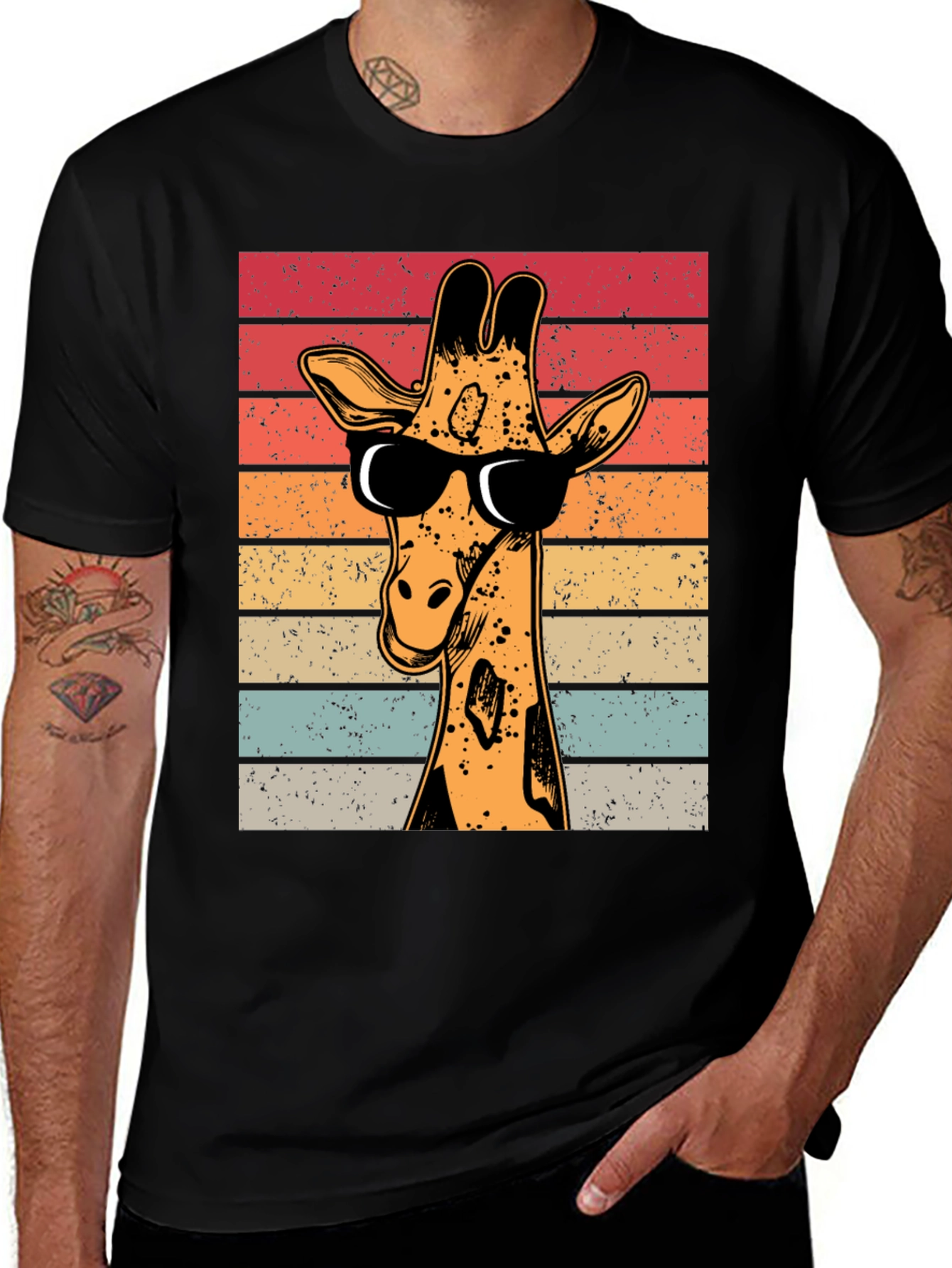 Variant 28 of Cool Giraffe Retro T-Shirt