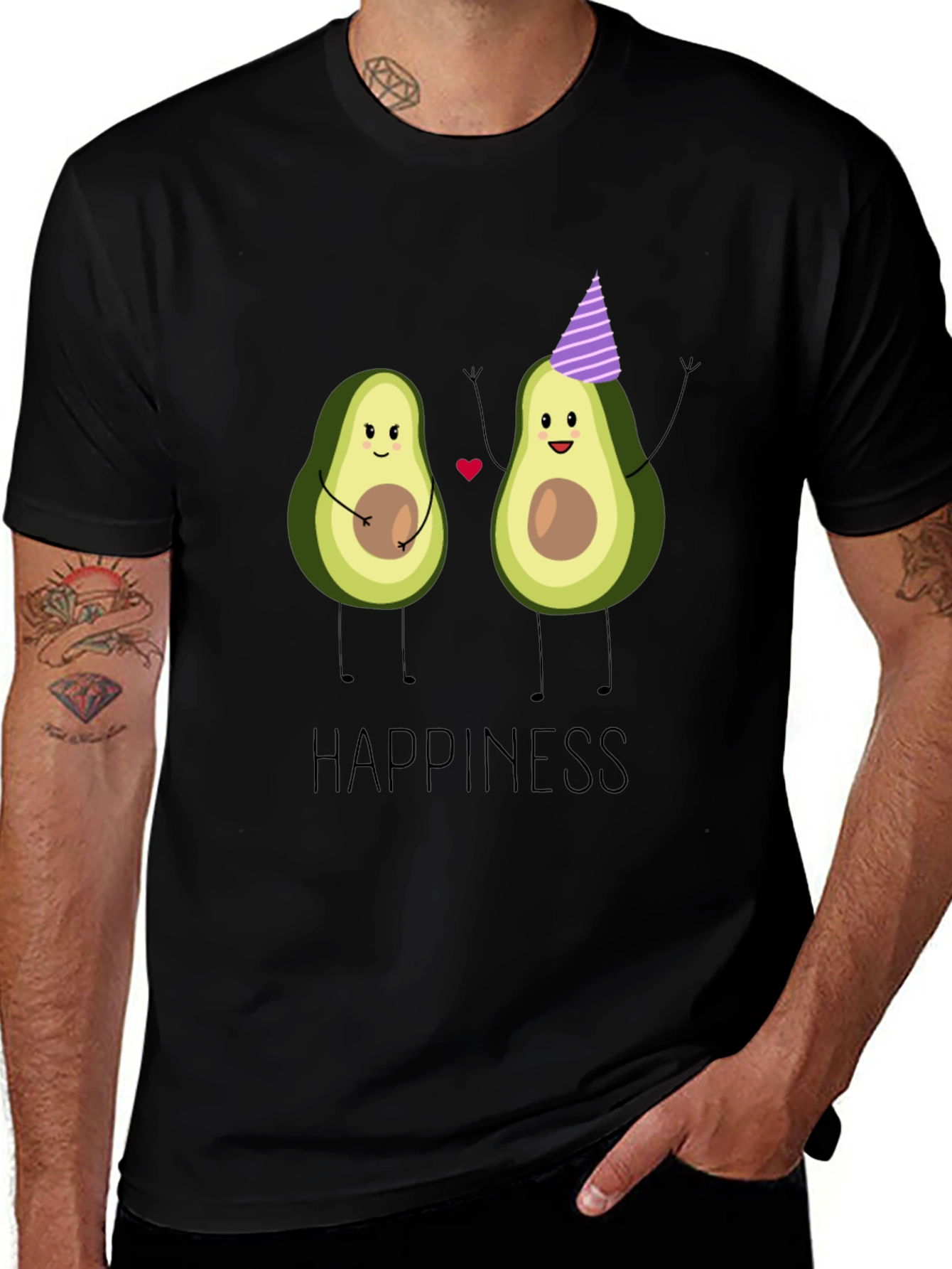 Variant 19 of Avocado Happiness Graphic Tee - Cute & Fun Design