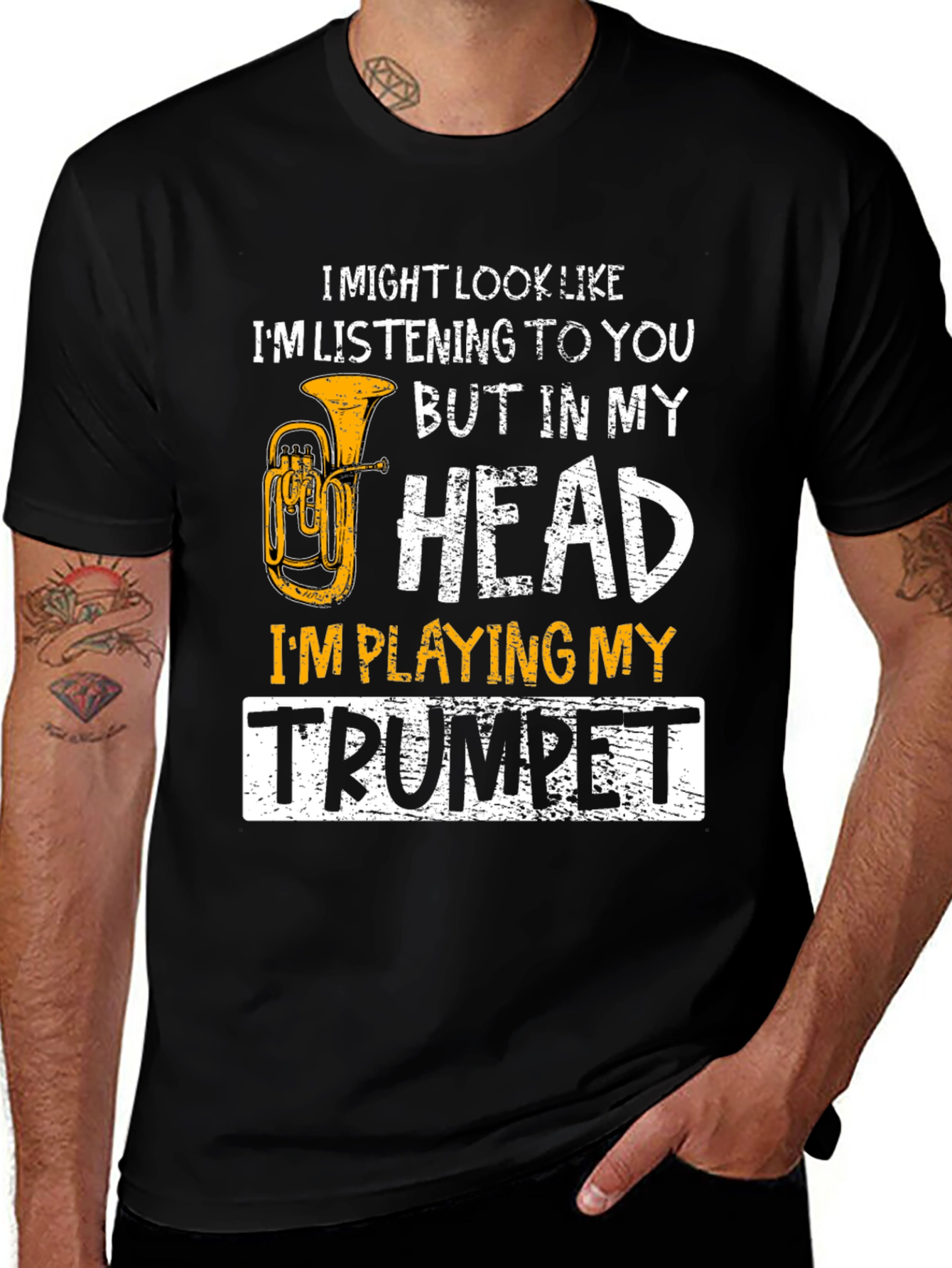 Variant 29 of Trumpet Player Graphic T-Shirt - Musical Mind