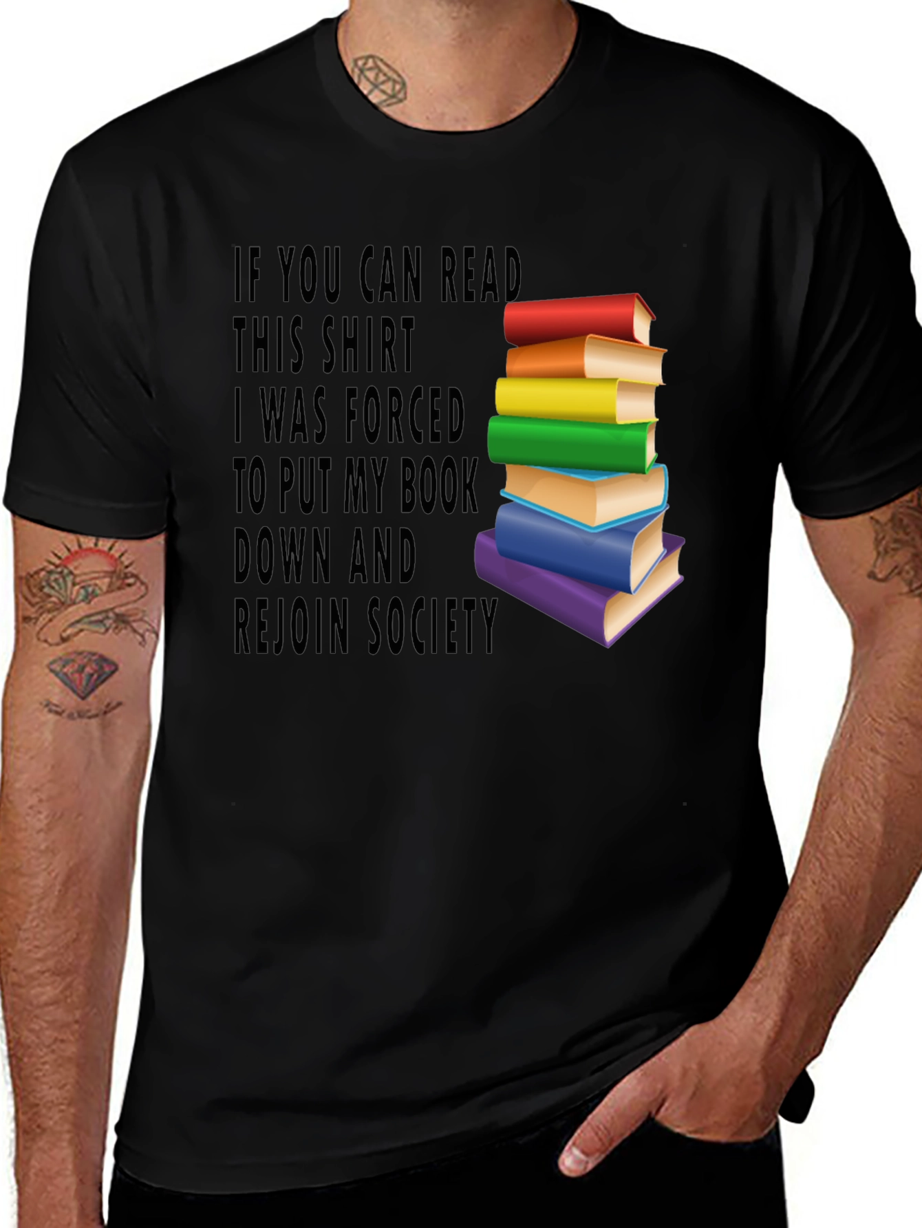 Variant 21 of Book Lover Tee - If You Can Read This Shirt