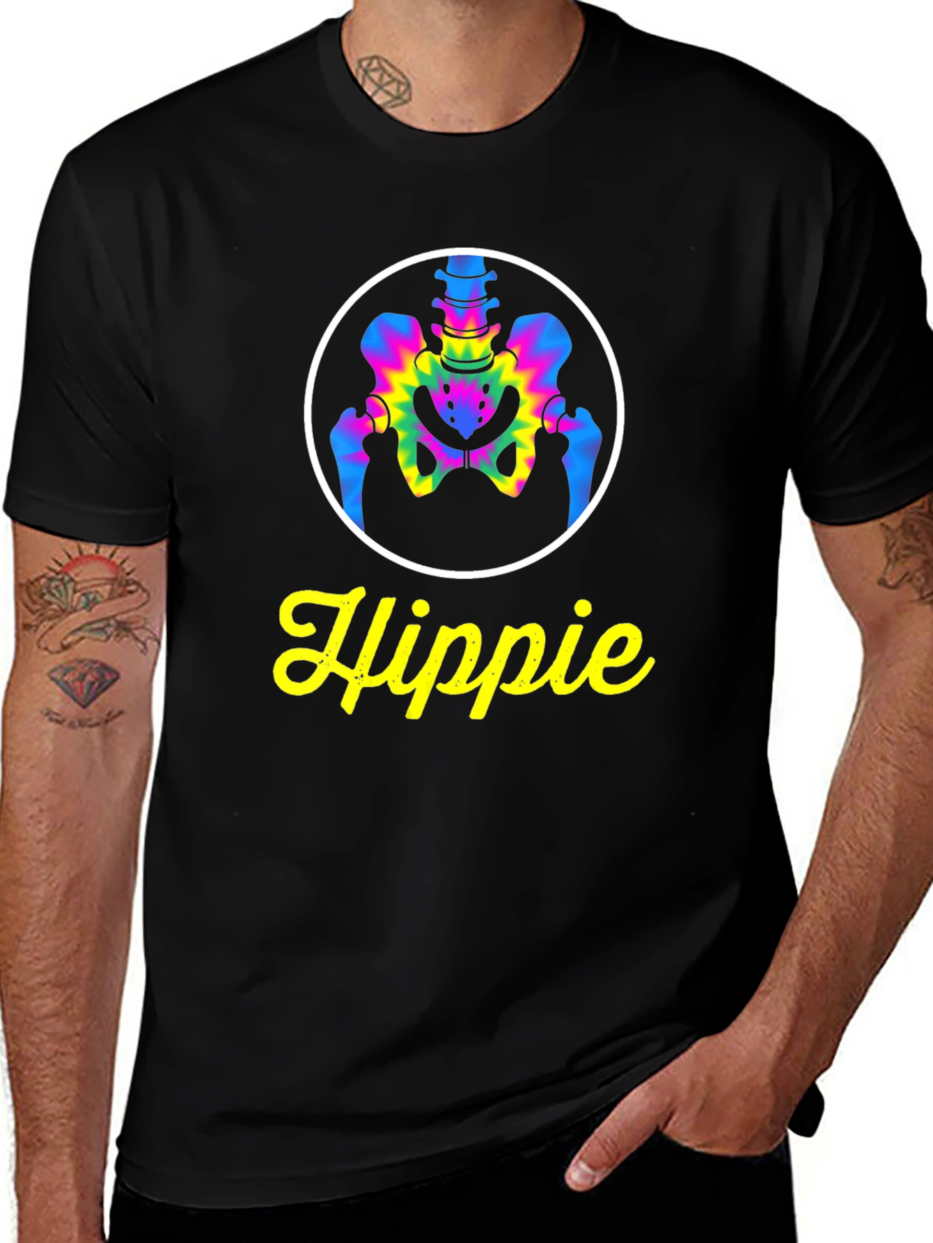 Variant 21 of Hippie Tie-Dye Pelvis Graphic Tee