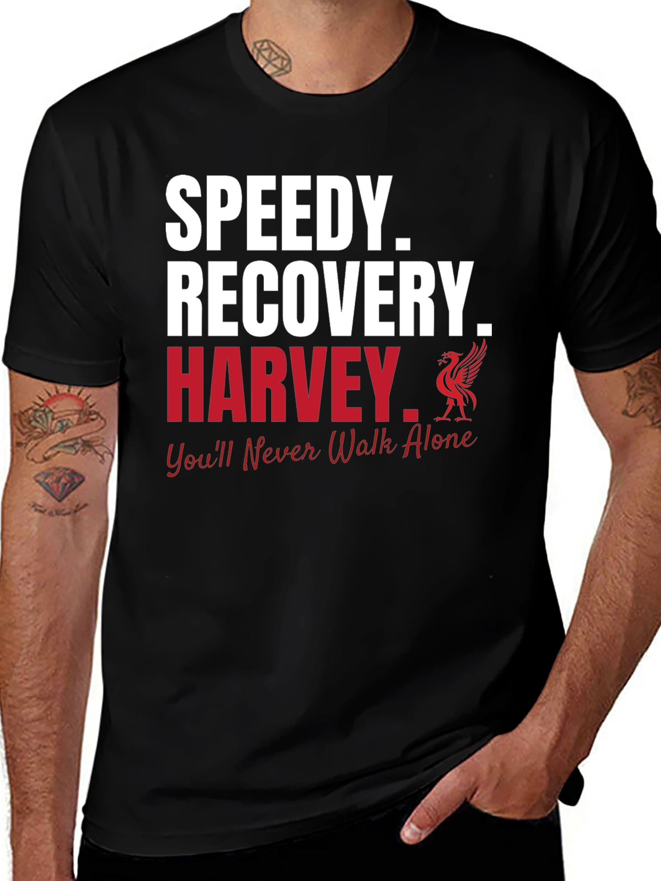 Speedy Recovery Harvey T-Shirt - Liverpool Fan Tribute