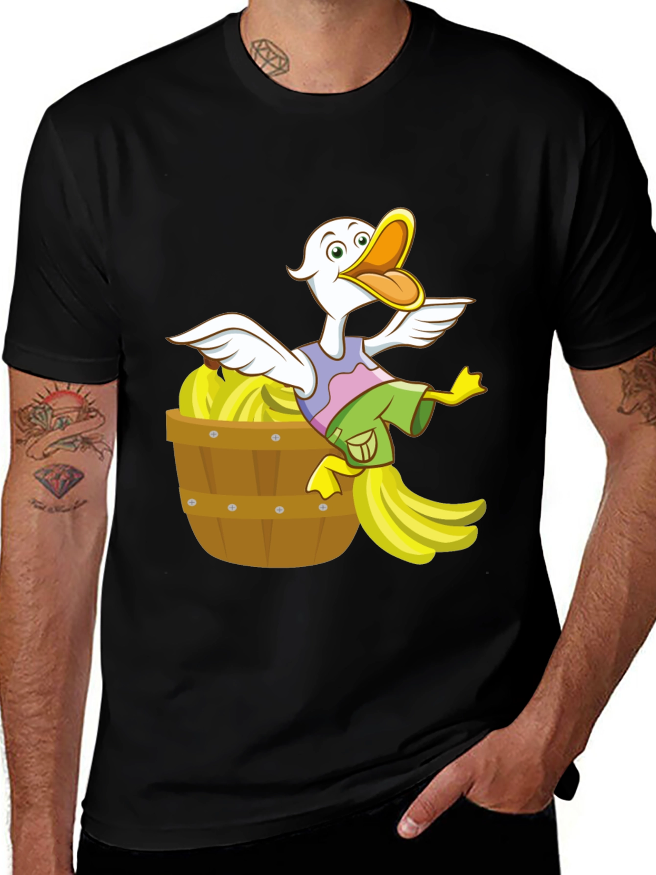 Variant 24 of Duck in Banana Basket Graphic Tee