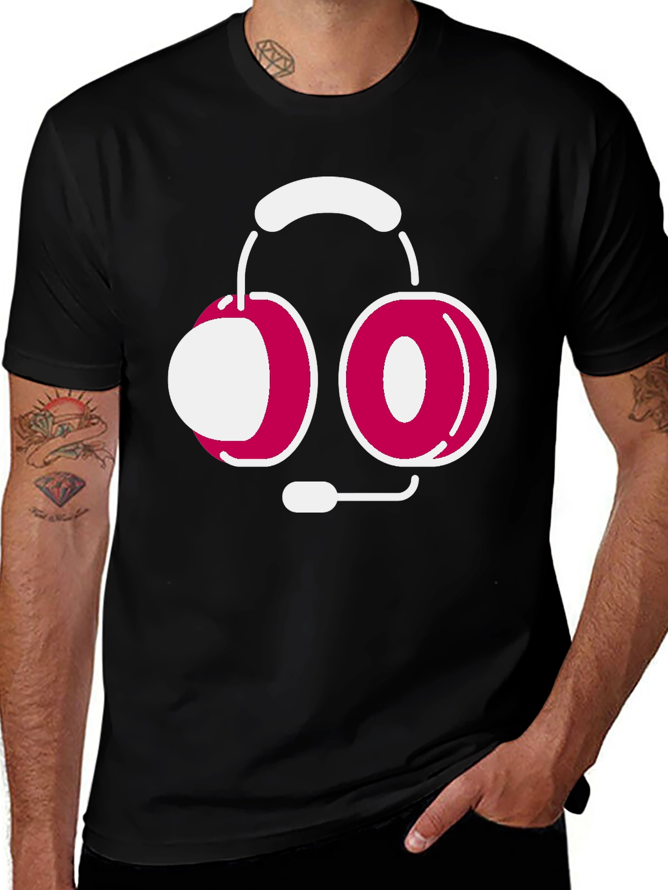 Variant 24 of Gamer Headset Graphic Tee - Modern Style