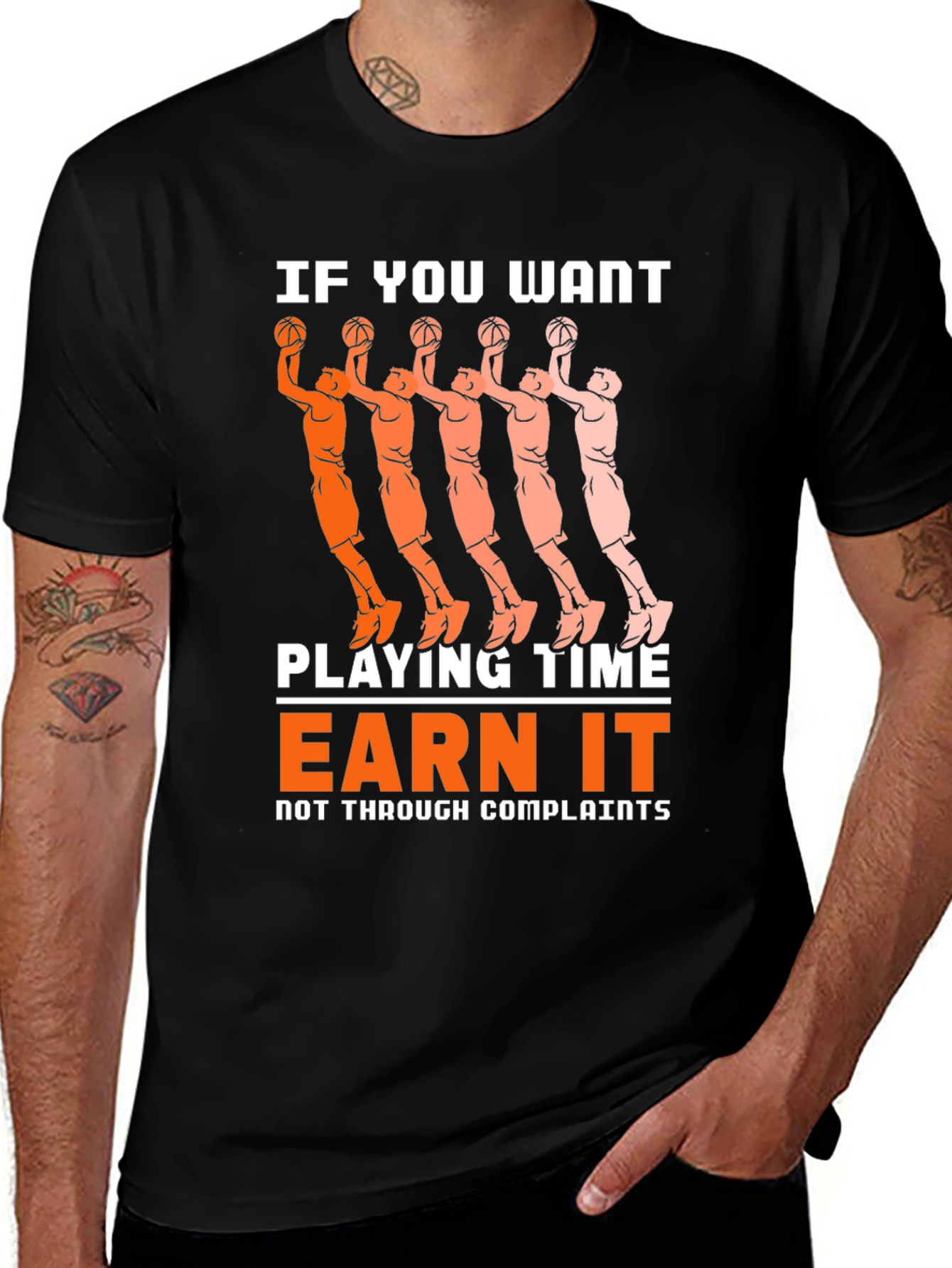 Variant 2 of Earn It Basketball T-Shirt