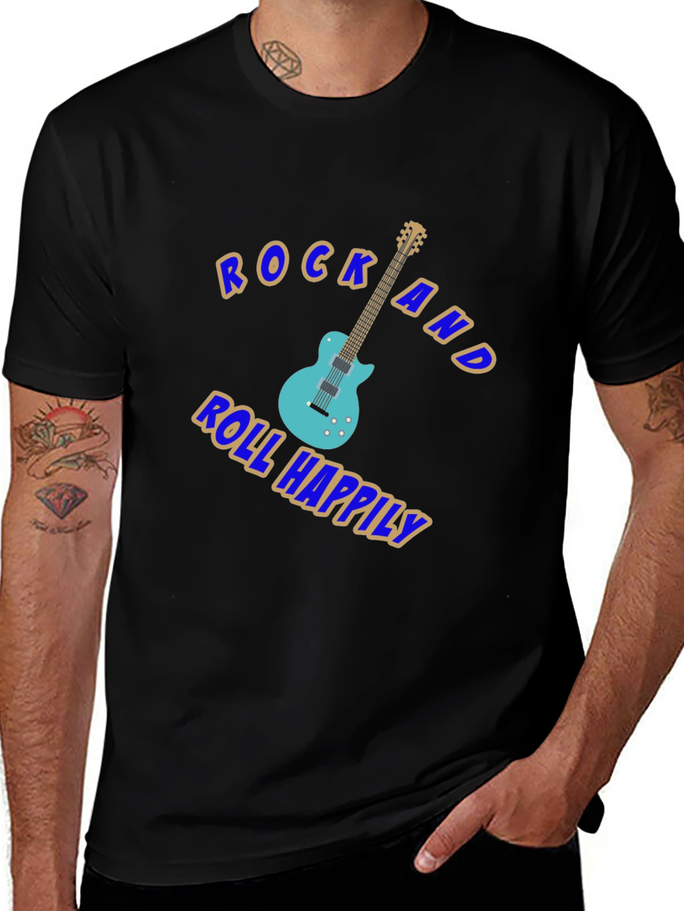 Variant 3 of Rock and Roll Happily Graphic T-Shirt