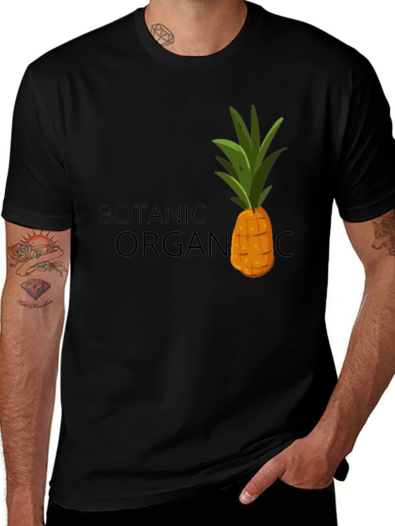 Variant 20 of Botanic Organic Pineapple Graphic T-Shirt