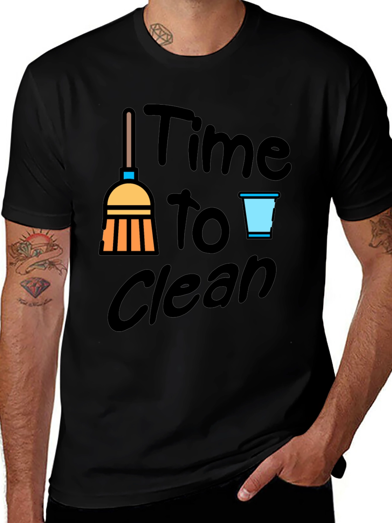 Time To Clean Graphic Tee