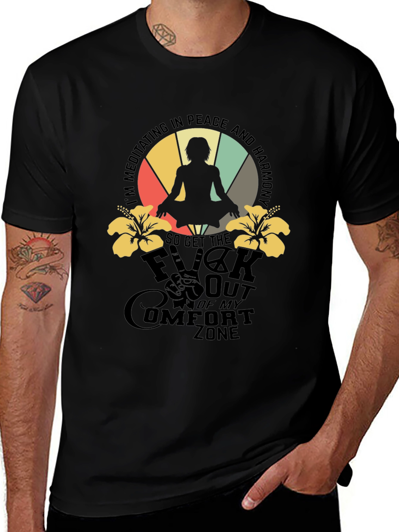 Variant 28 of Meditating Peace and Harmony Graphic Tee