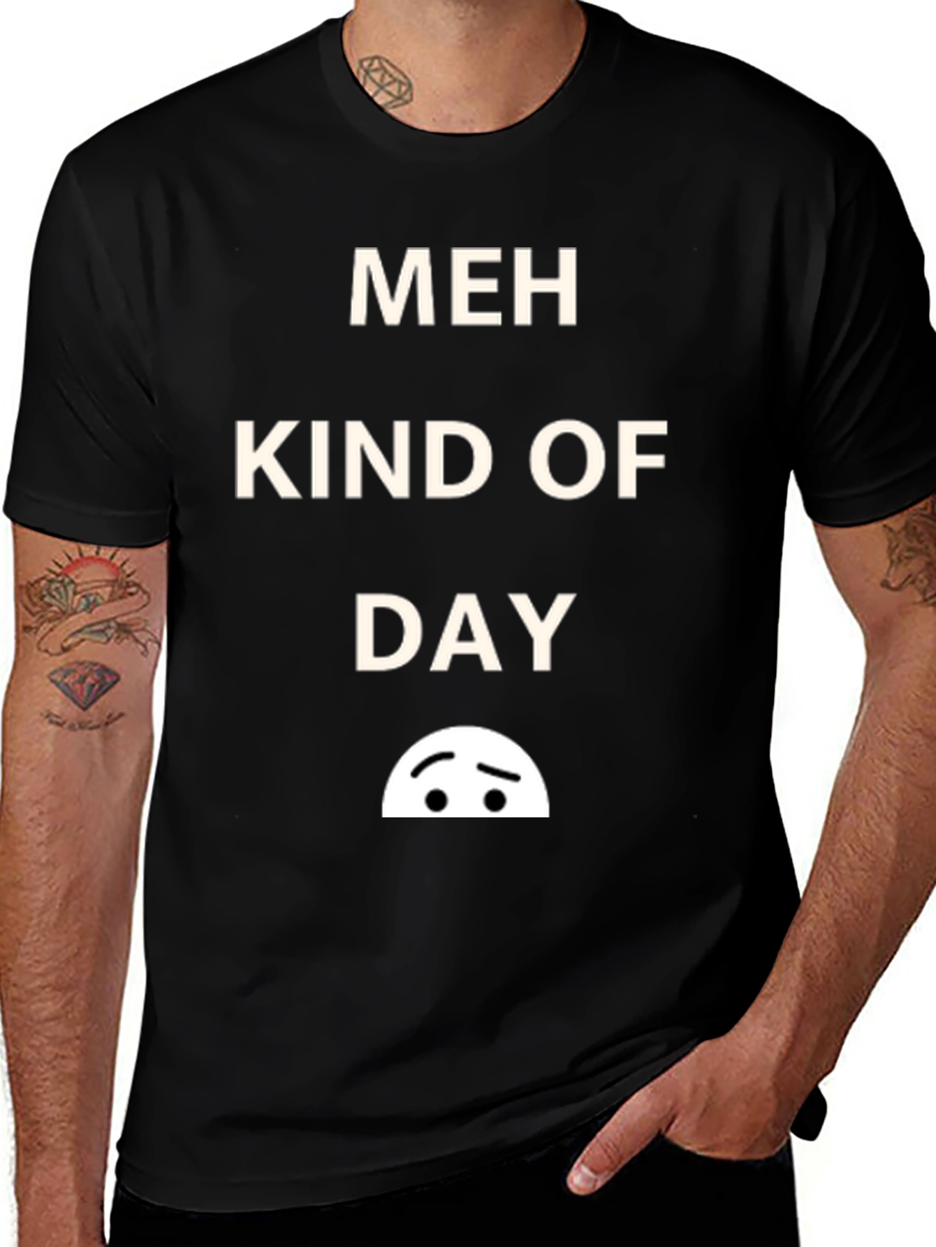 Variant 25 of Meh Kind of Day Graphic T-Shirt - Relaxed Fit Cotton Tee