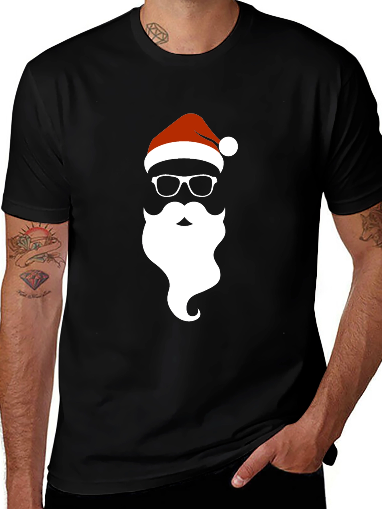 Variant 19 of Festive Santa Graphic Tee - Holiday T-Shirt
