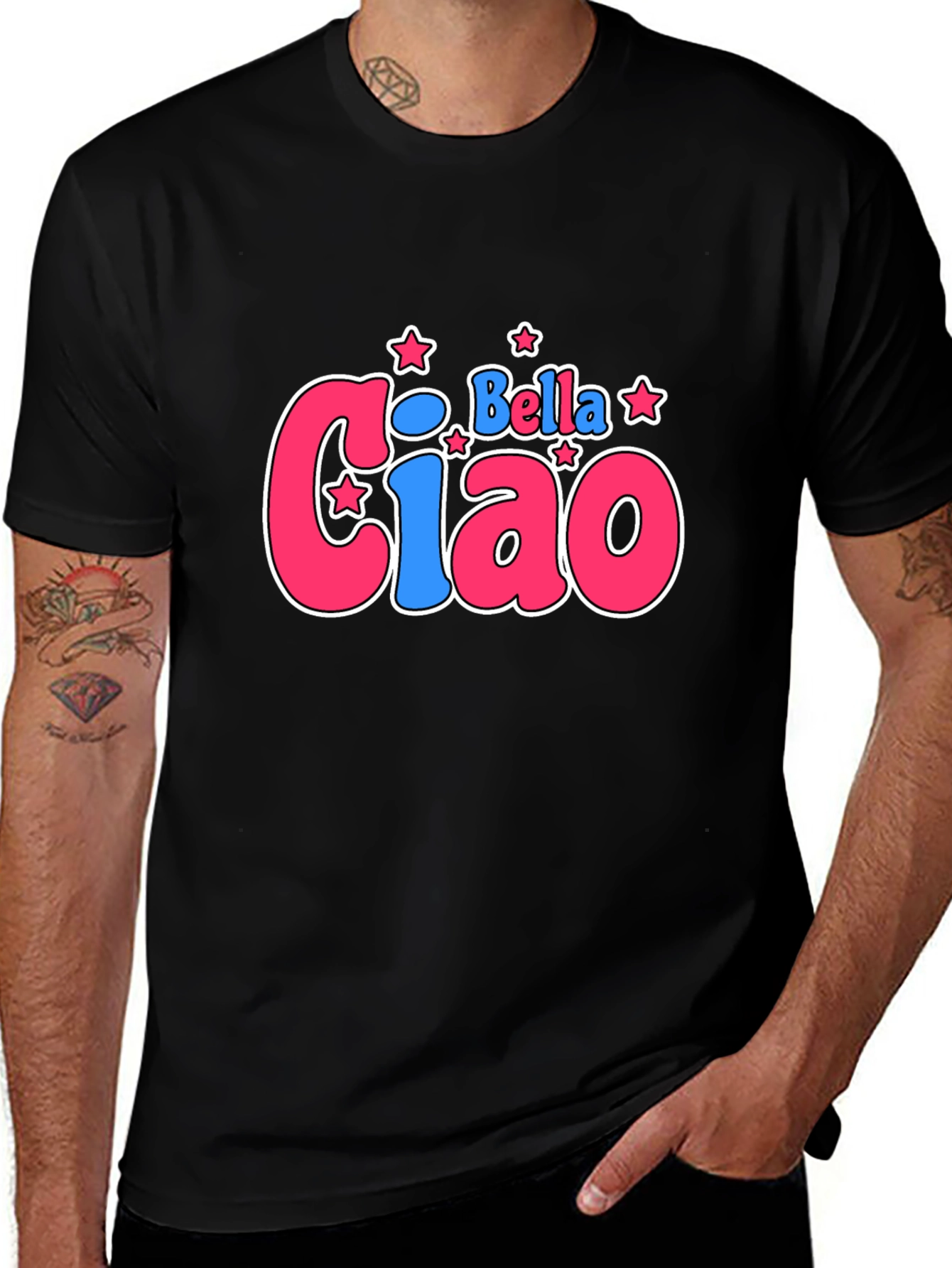 Bella Ciao Graphic T-Shirt - Black Cotton Tee