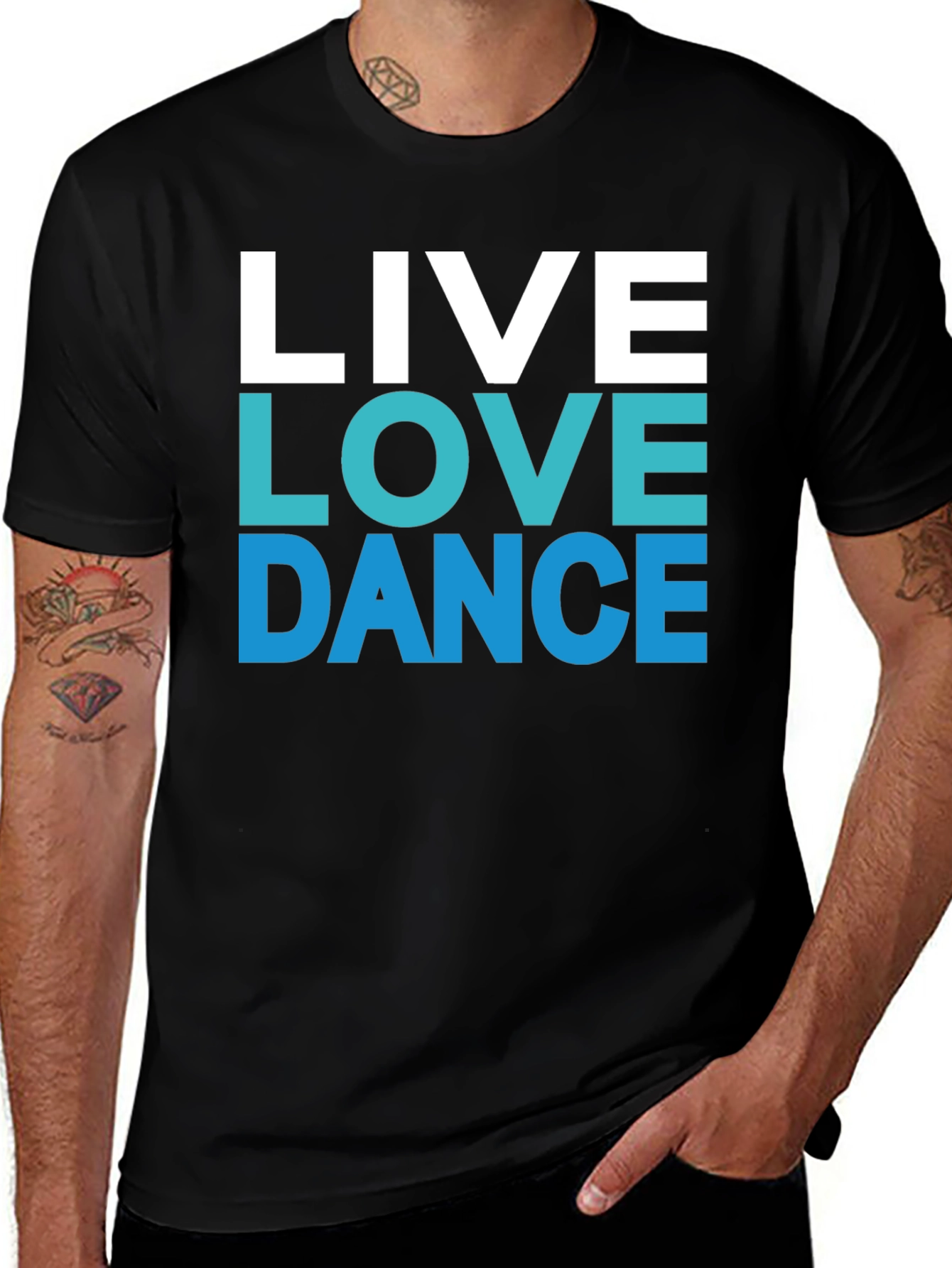 Variant 23 of Live Love Dance Black T-Shirt
