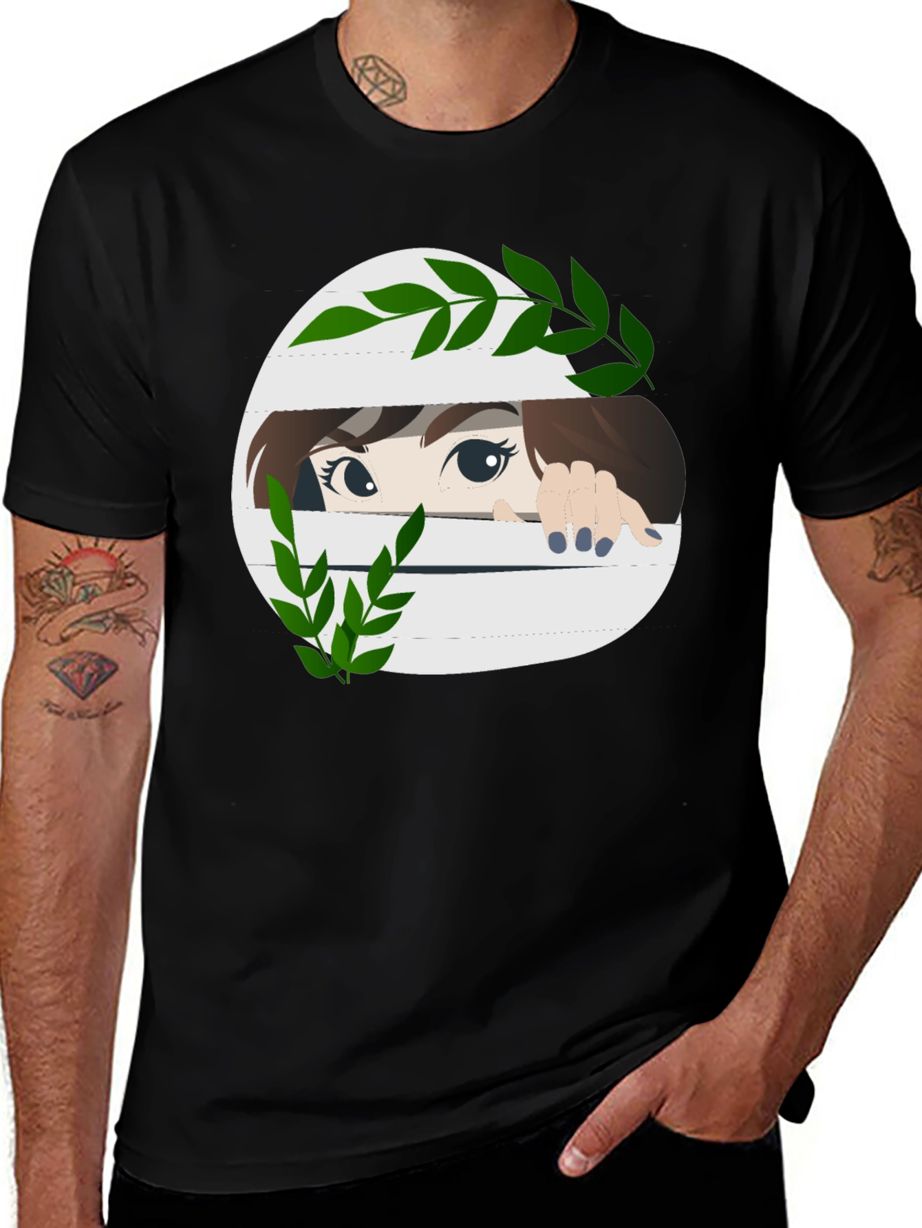 Variant 8 of Peek-a-boo T-Shirt - Stylish Graphic Tee