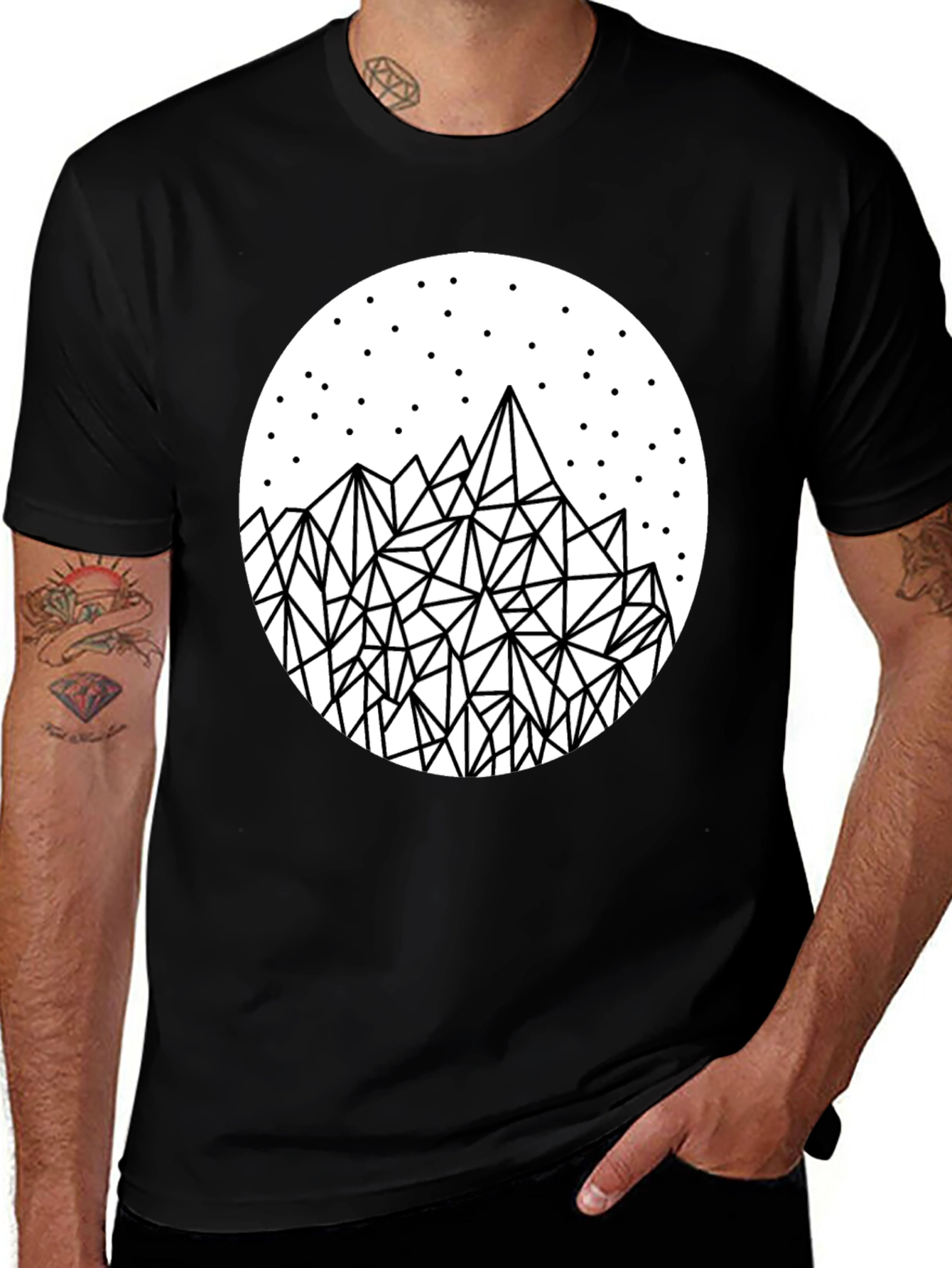 Variant 22 of Geometric Mountainscape Tee