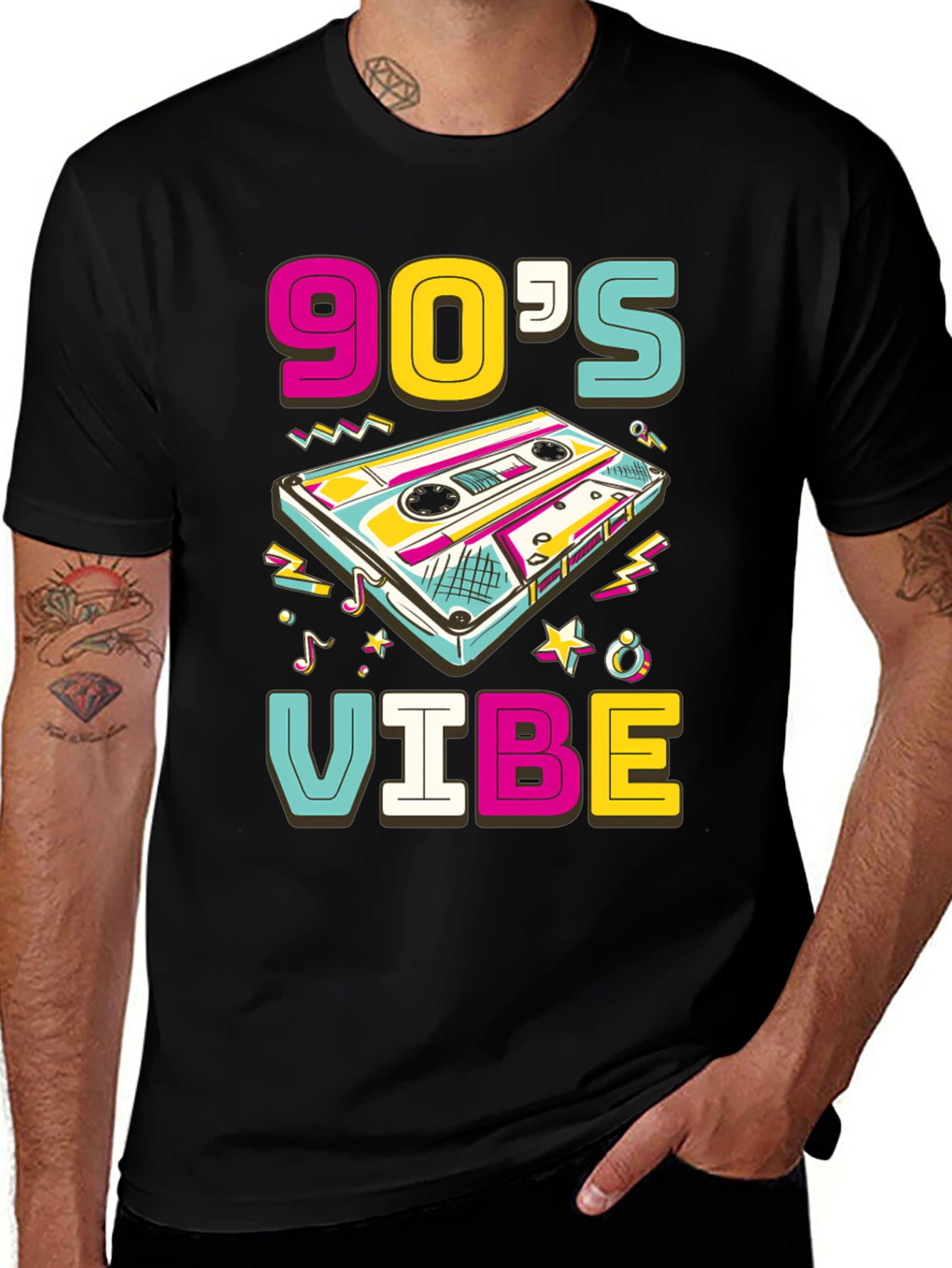 Variant 24 of 90's Vibe Graphic Tee - Retro Cassette Design