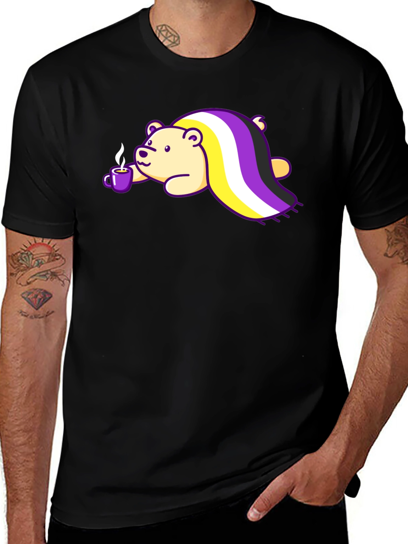 Variant 13 of Nonbinary Pride Bear T-Shirt