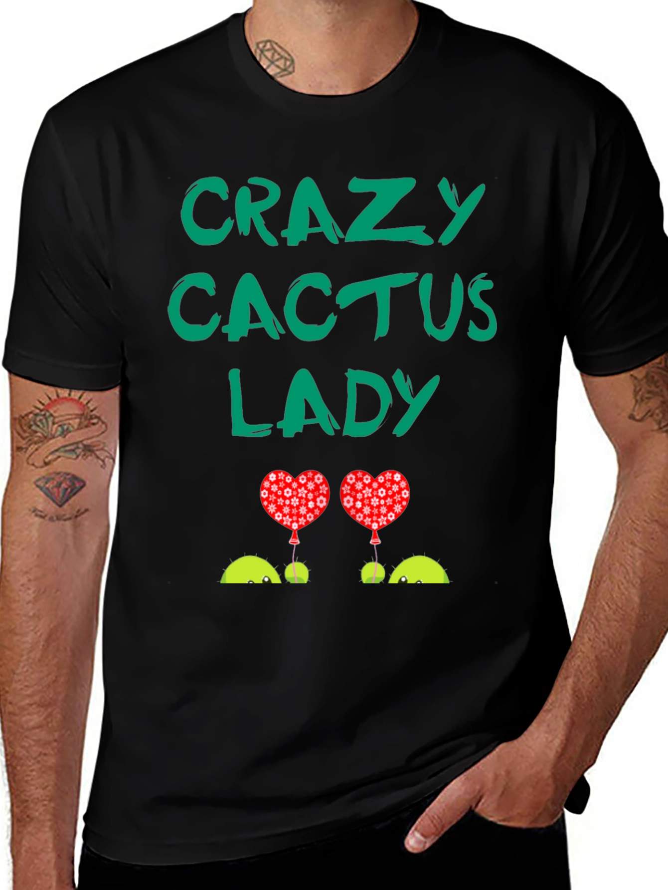 Variant 23 of Crazy Cactus Lady T-Shirt