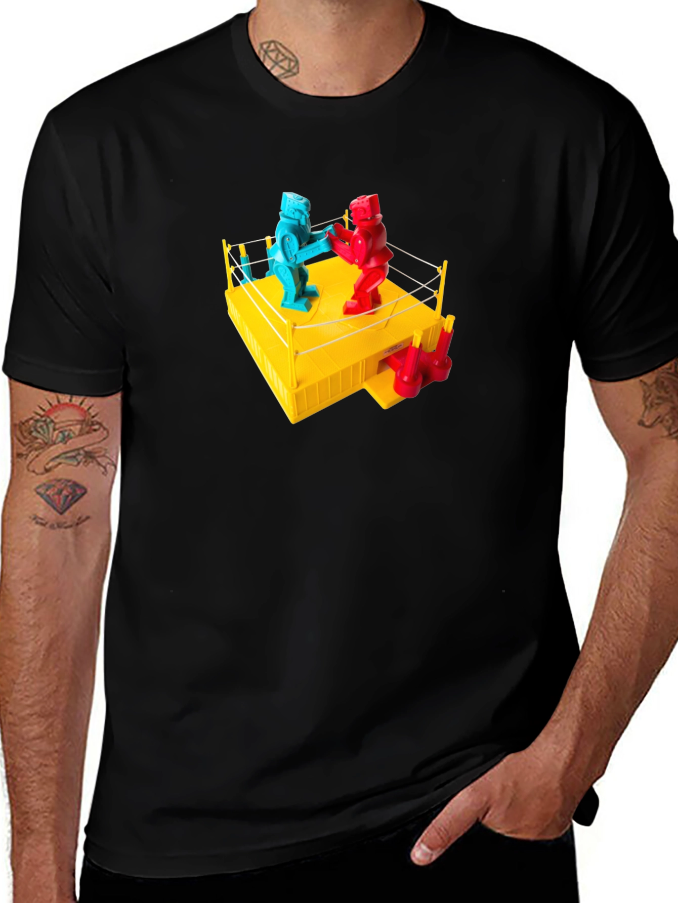 Variant 4 of Retro Robot Boxing T-Shirt