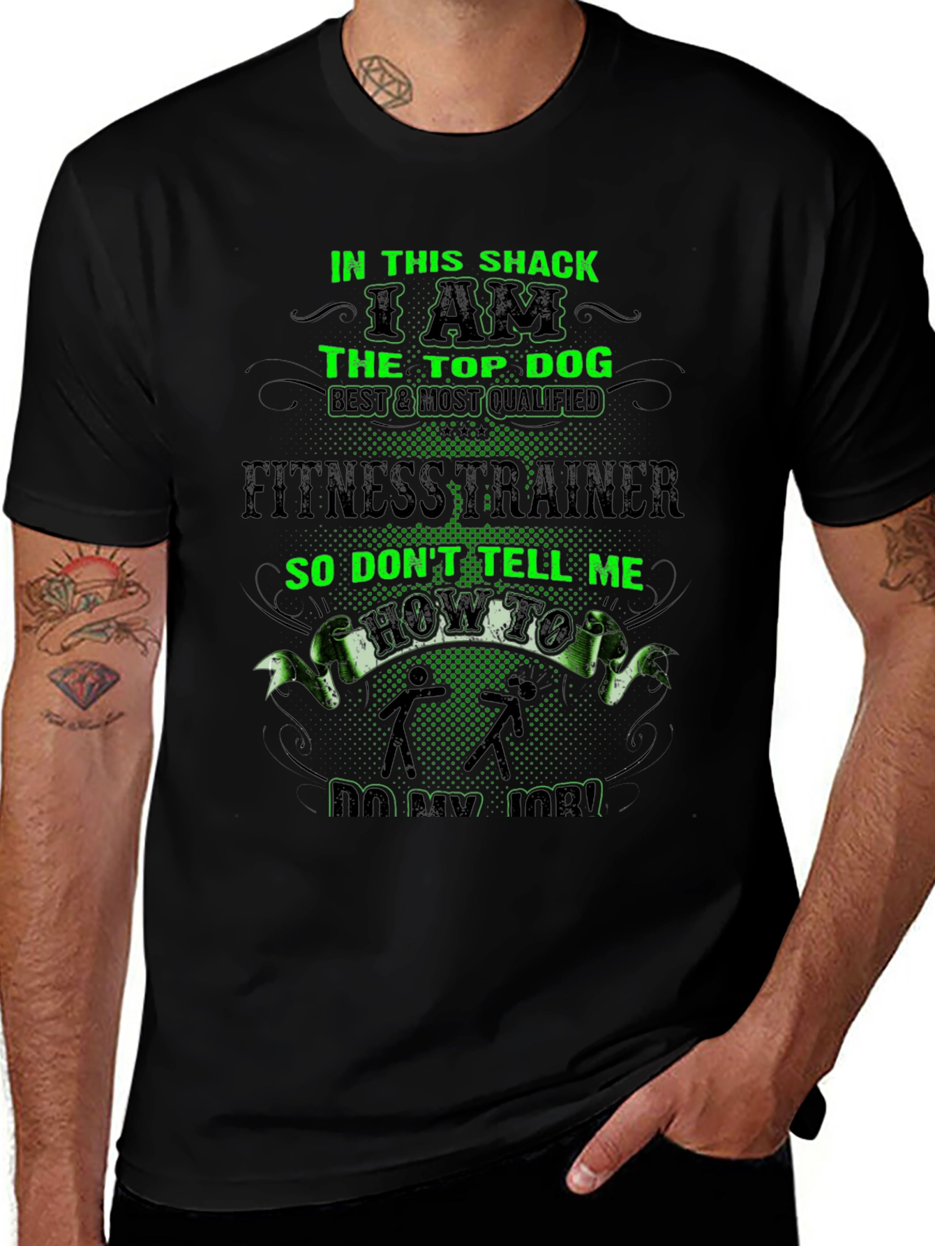 Variant 3 of Fitness Trainer T-Shirt - In This Shack I Am the Top Dog