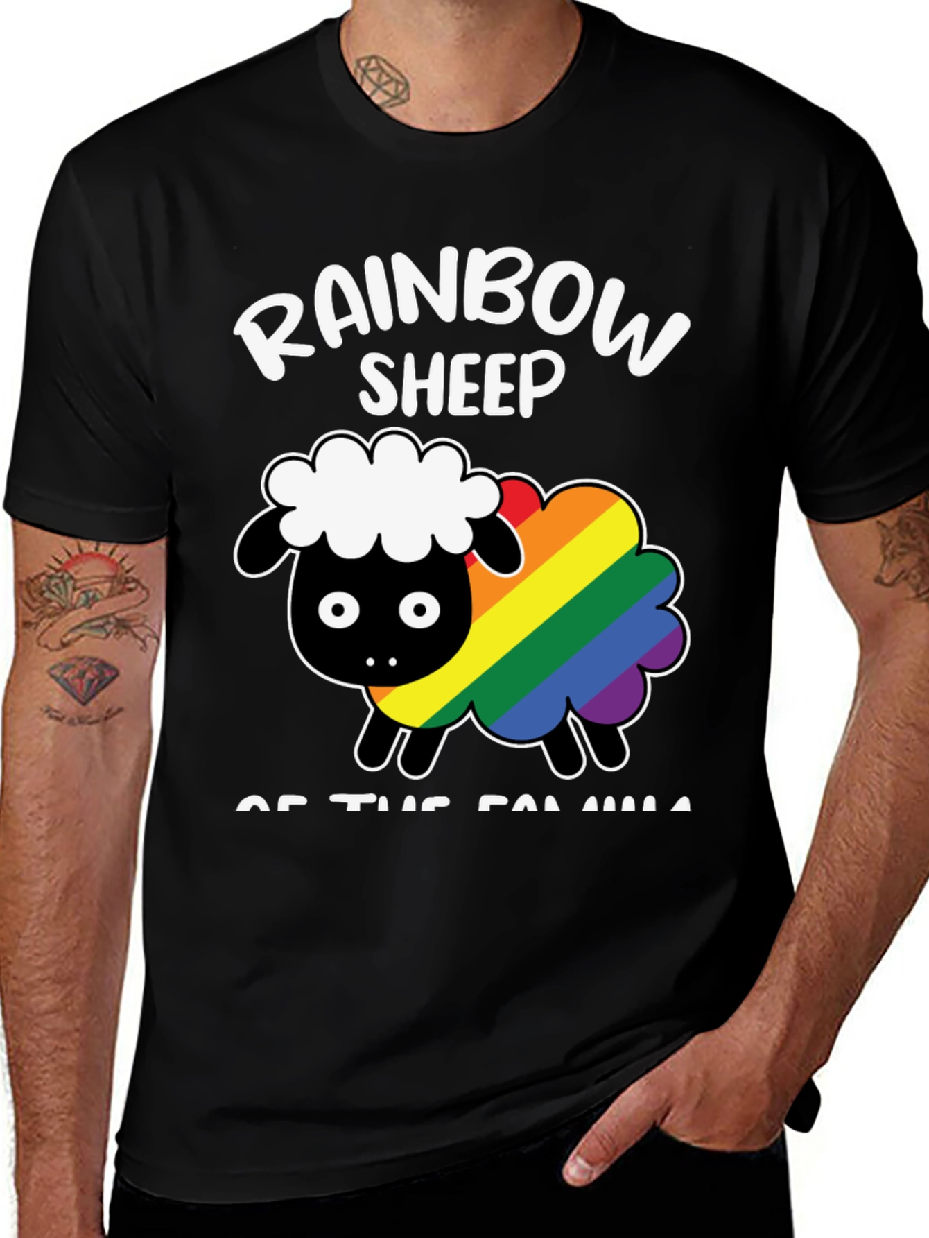 Variant 30 of Rainbow Sheep LGBTQ+ Pride T-Shirt