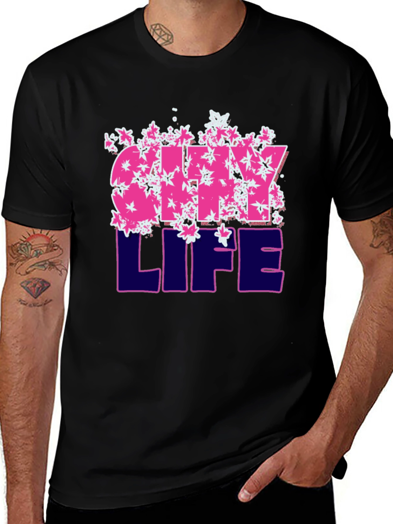 Black City Life Graphic T-Shirt - Urban Style main image