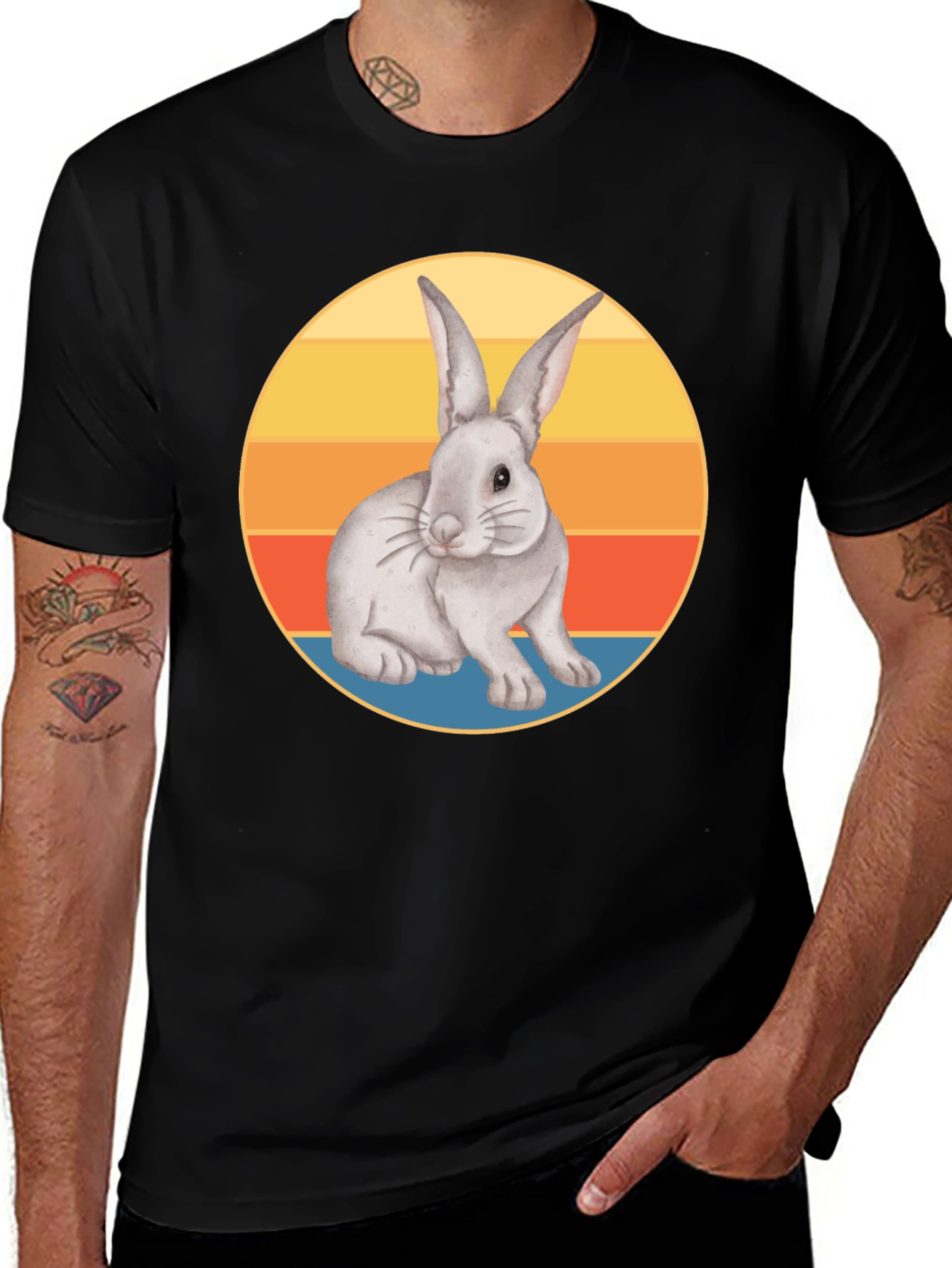 Variant 10 of Retro Rabbit Graphic Tee