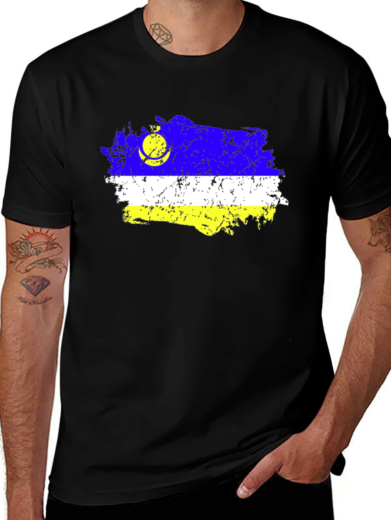 Buryatia Flag T-Shirt - Distressed Design