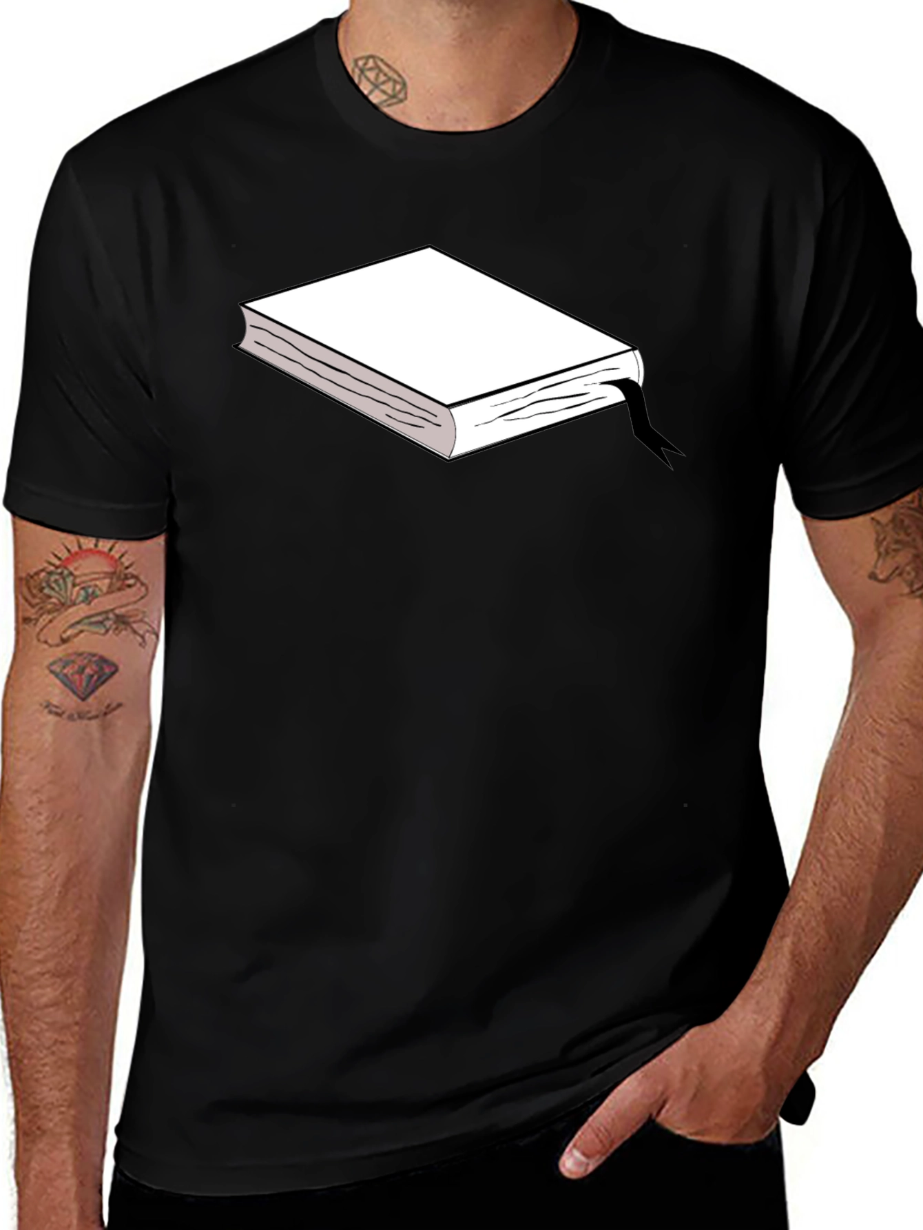 Book Graphic Black T-Shirt - Casual Style