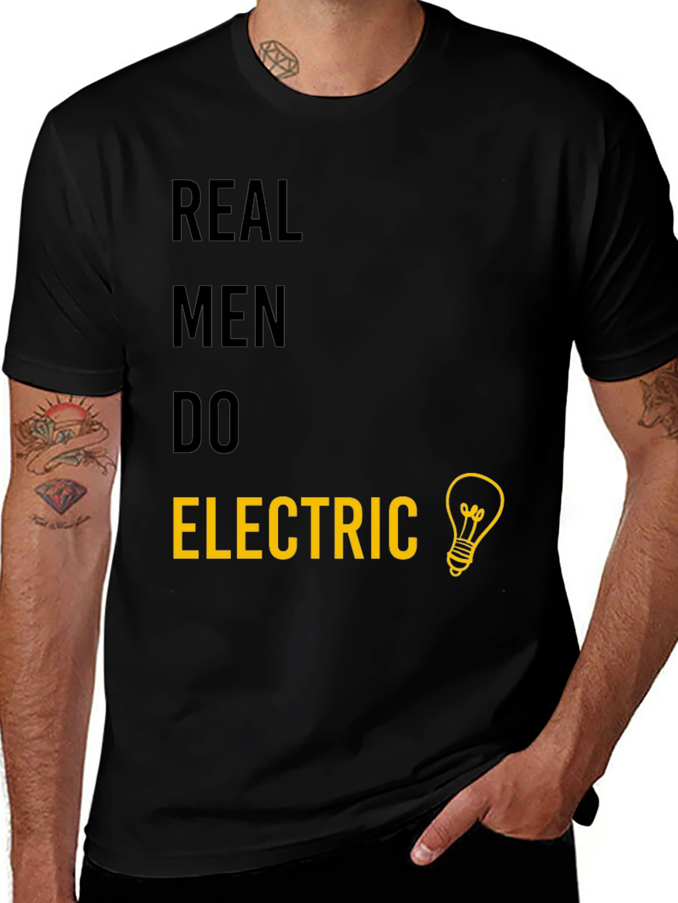 Variant 25 of Real Men Do Electric T-Shirt