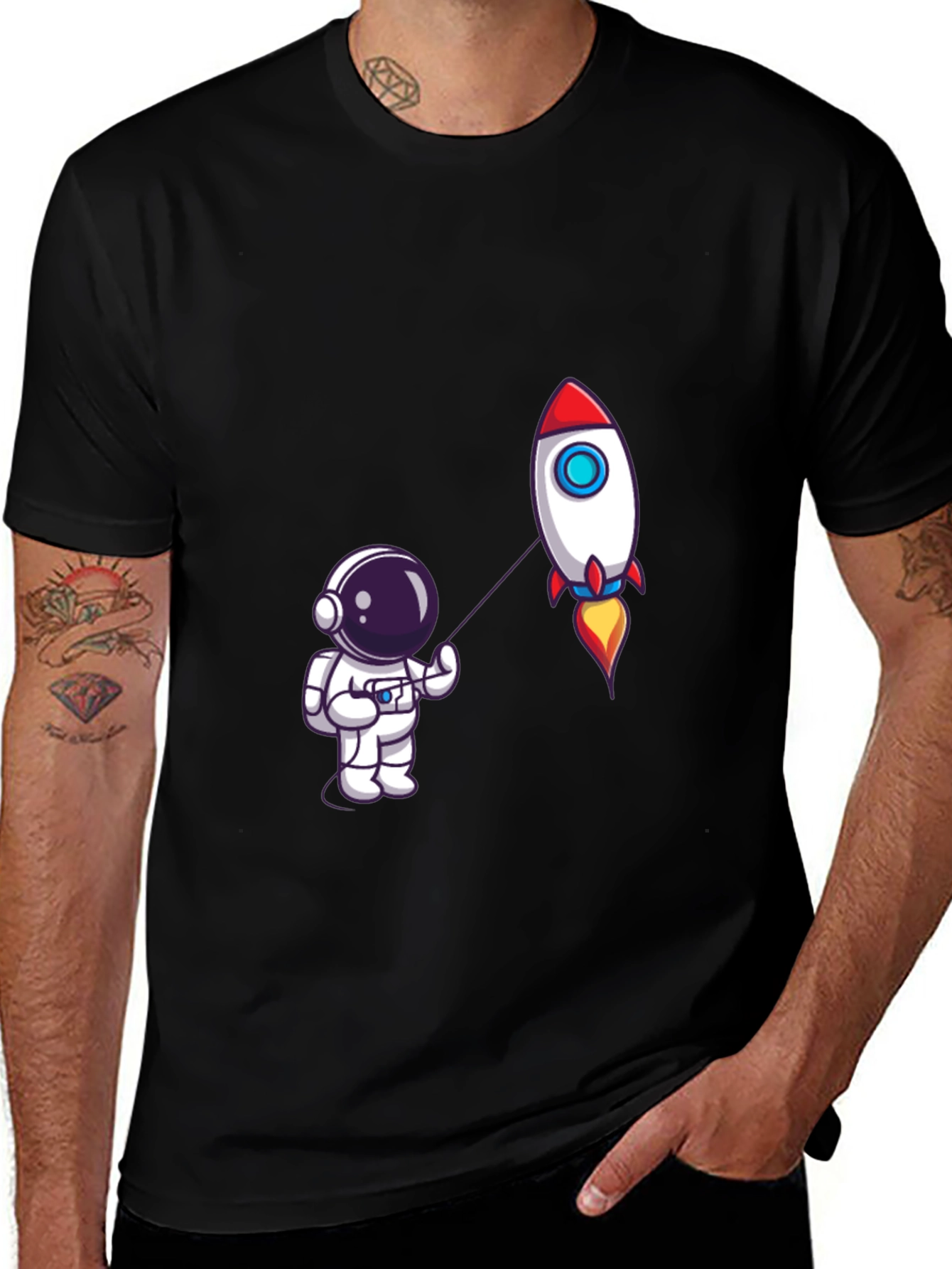 Variant 2 of Astronaut & Rocket T-Shirt: Space Dreams