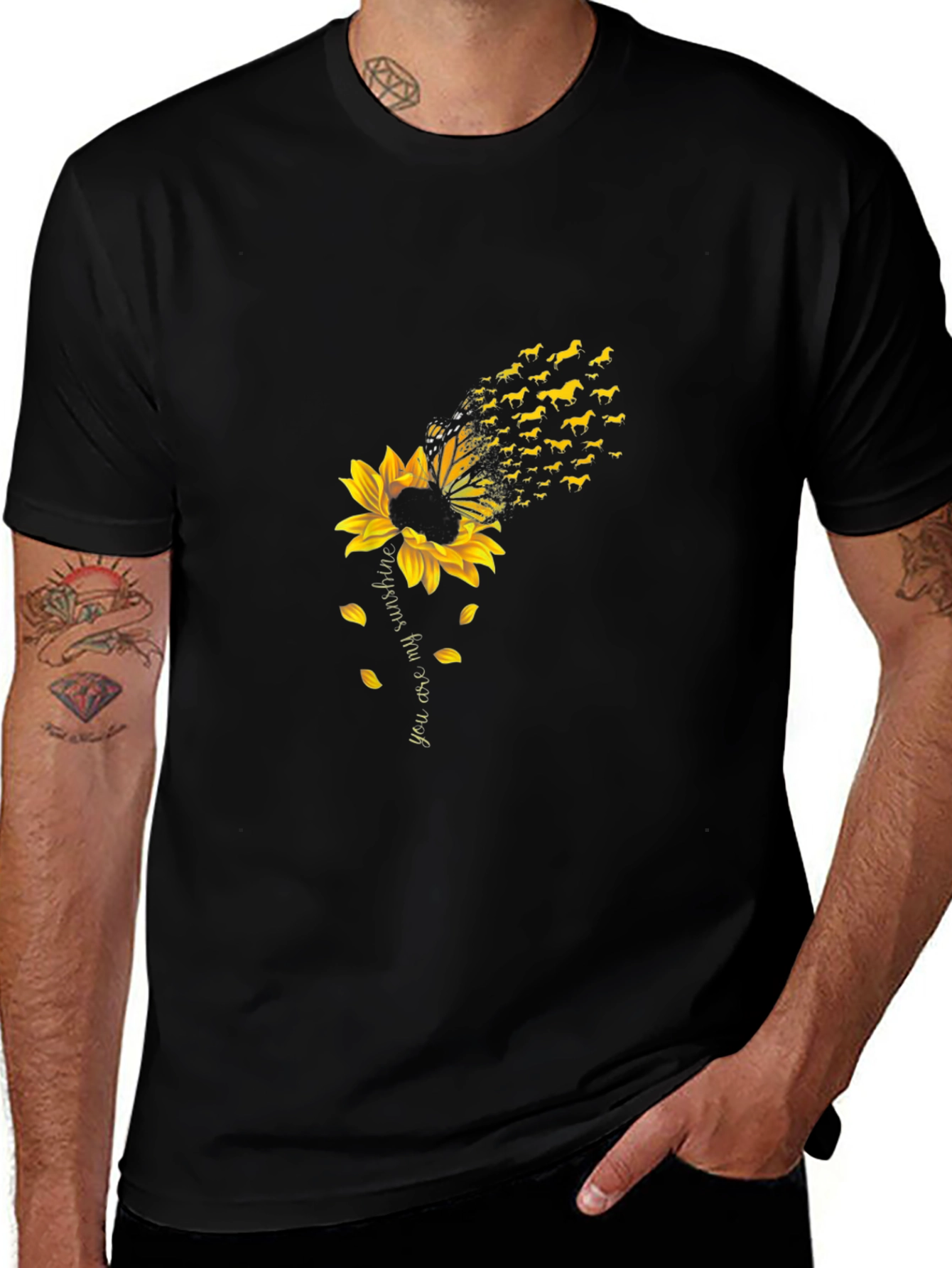 Variant 28 of Sunflower Dachshund T-Shirt - You are My Sunshine