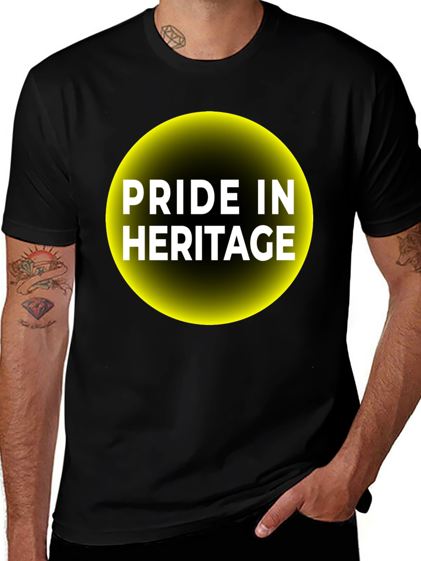 Variant 5 of Pride In Heritage Graphic Tee - Black Cotton Blend