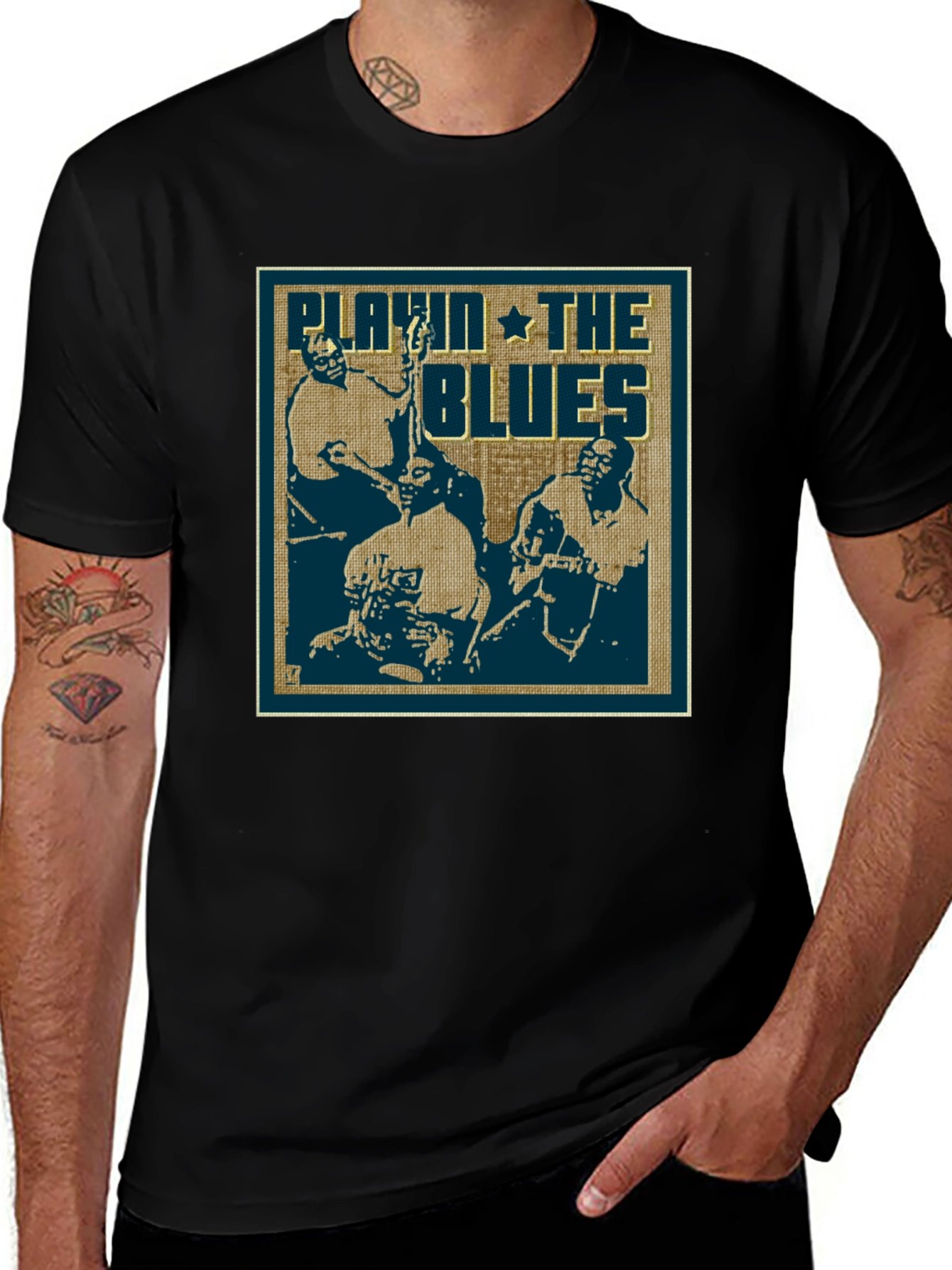 Variant 16 of Playin' The Blues Graphic T-Shirt