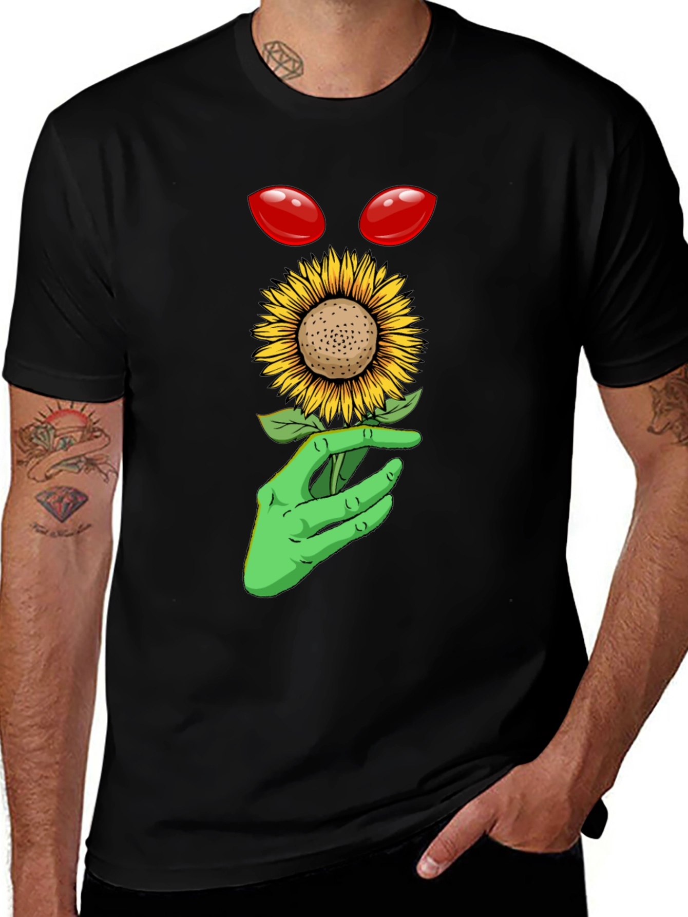 Variant 15 of Alien Sunflower Graphic T-Shirt