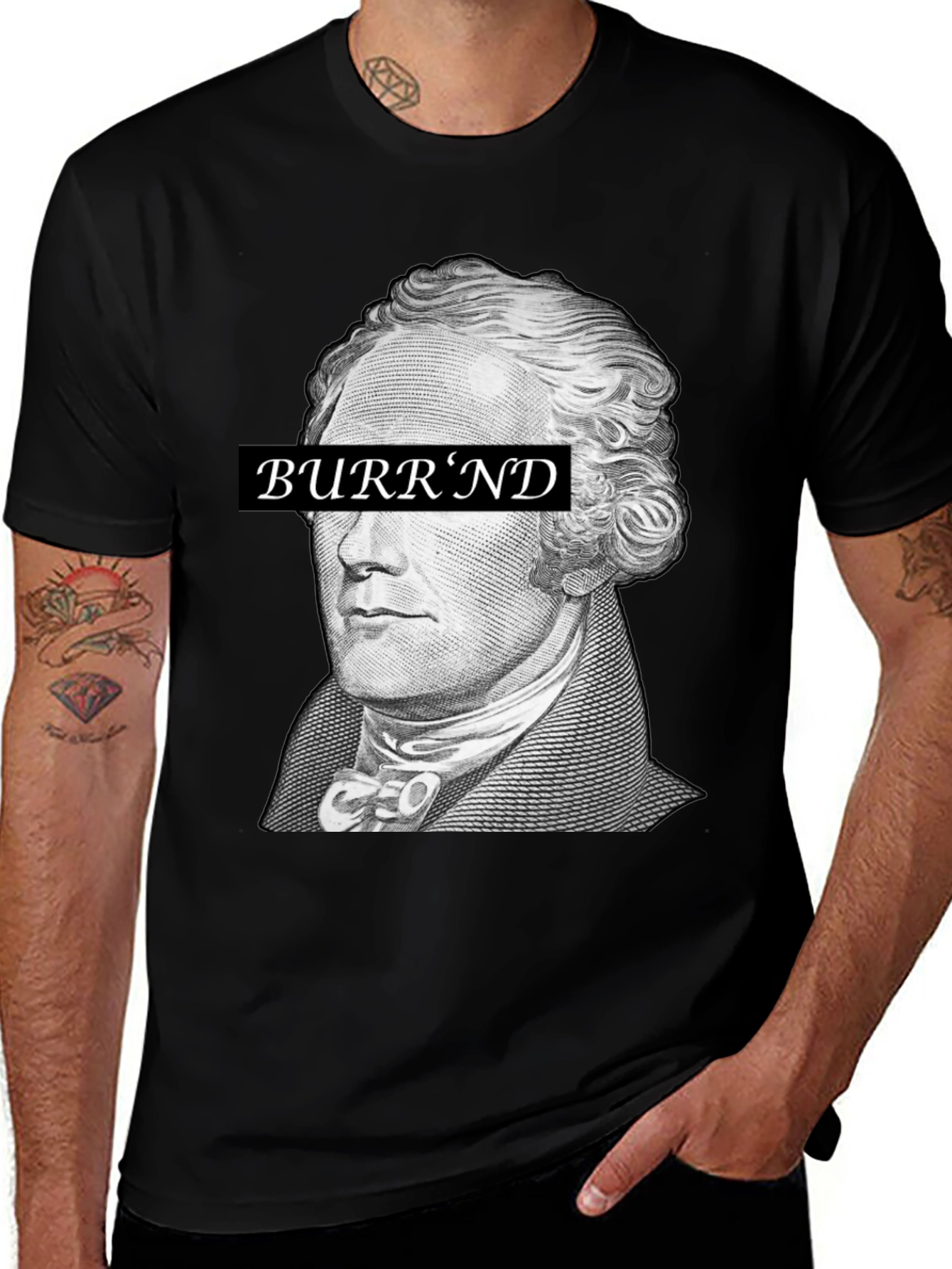 Variant 24 of Hamilton Burr'nd T-Shirt - Historical Hip Hop Tee