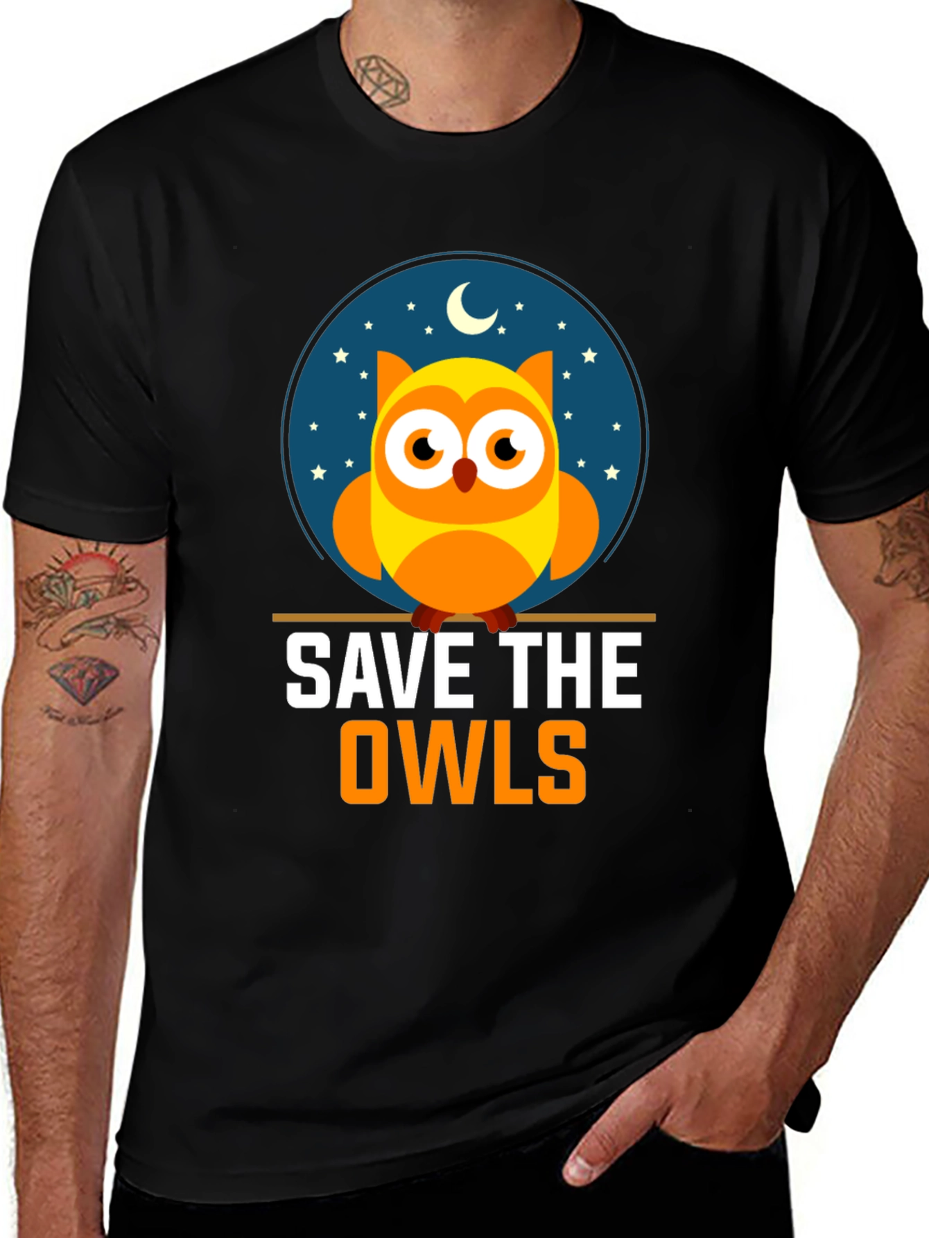 Variant 14 of Save the Owls Graphic Tee