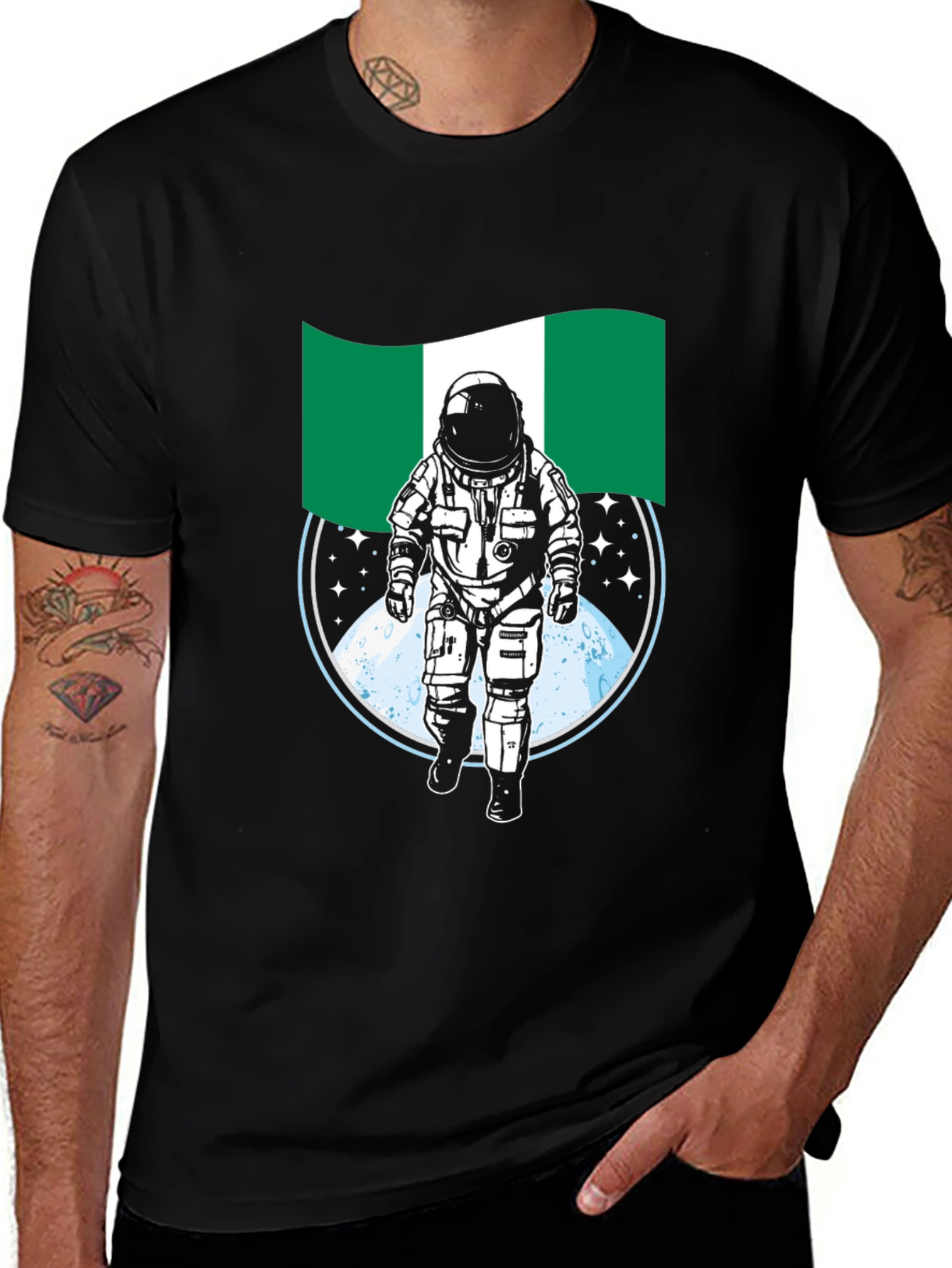 Variant 23 of Nigerian Astronaut T-Shirt