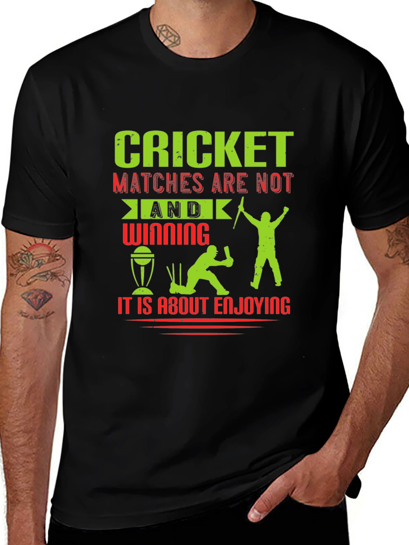 Variant 28 of Cricket Matches Enjoying T-Shirt