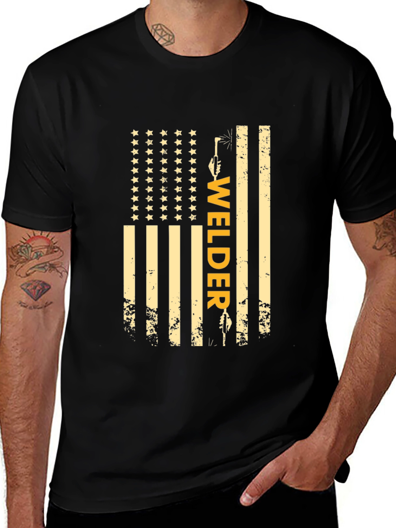 Variant 16 of Welder Flag Graphic T-Shirt