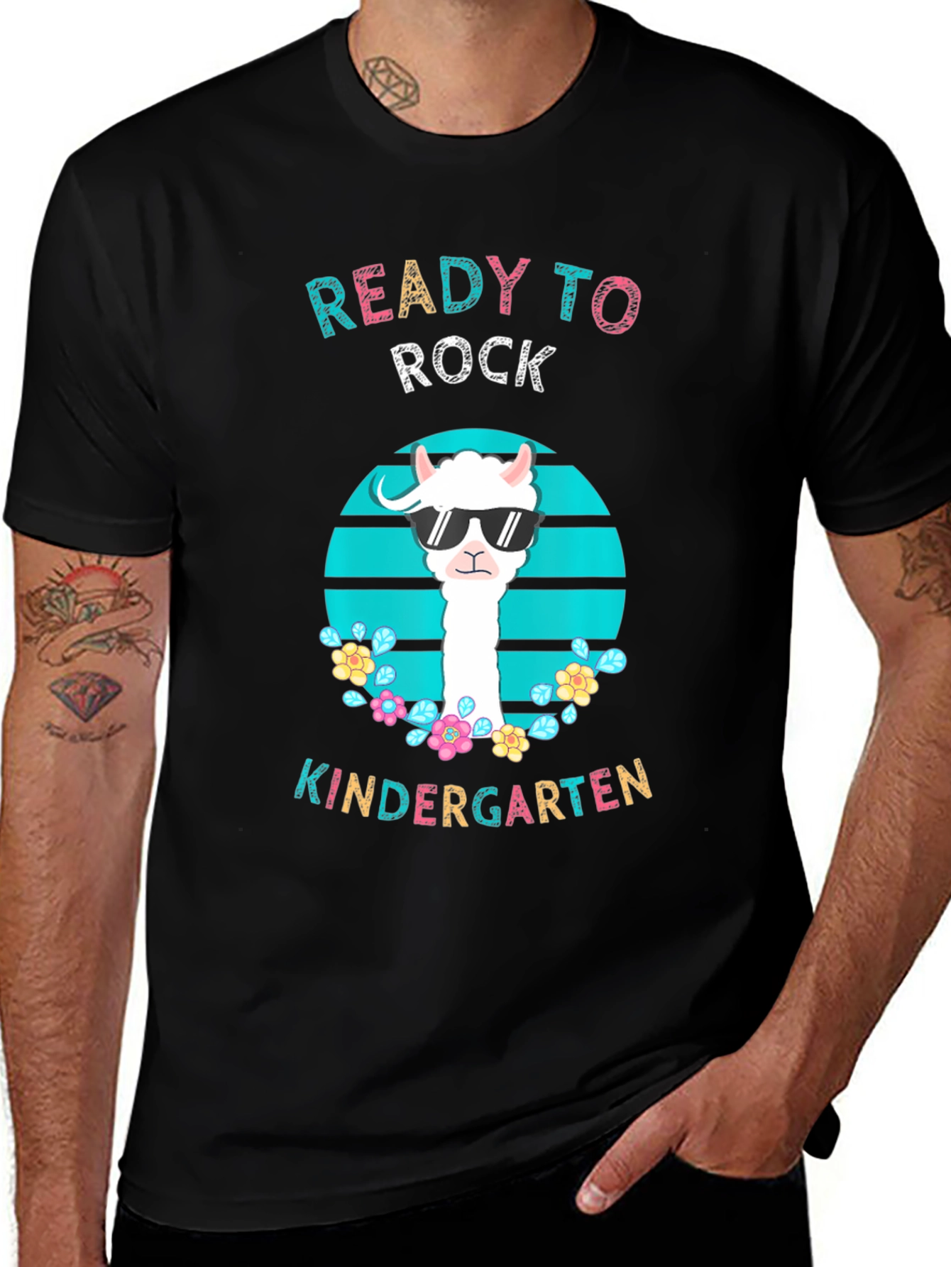 Variant 15 of Ready to Rock Kindergarten T-Shirt Llama
