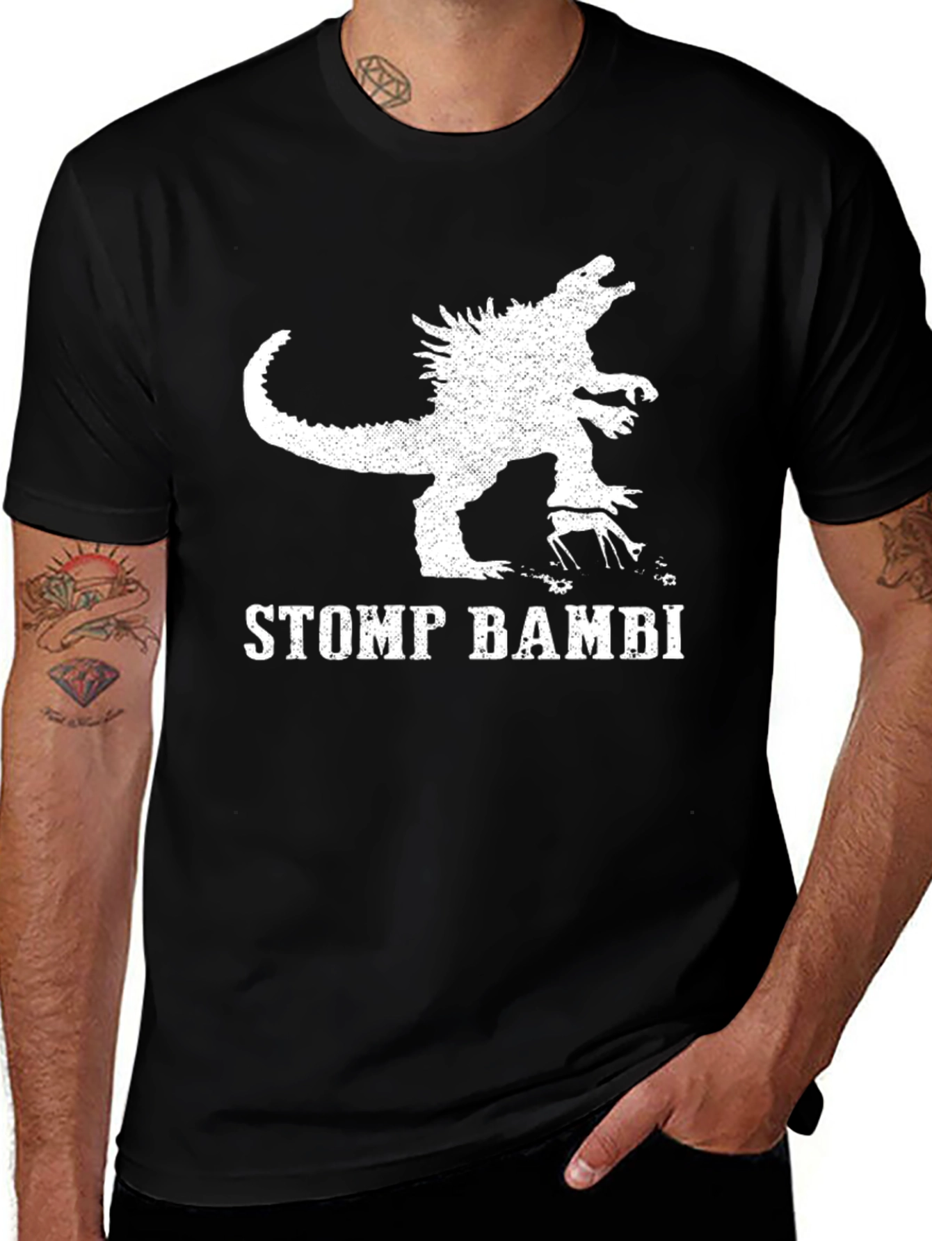 Stomp Bambi Godzilla Graphic T-Shirt