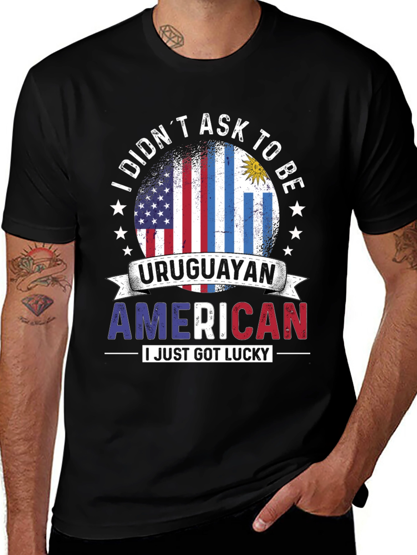 Variant 20 of Uruguayan American Pride T-Shirt