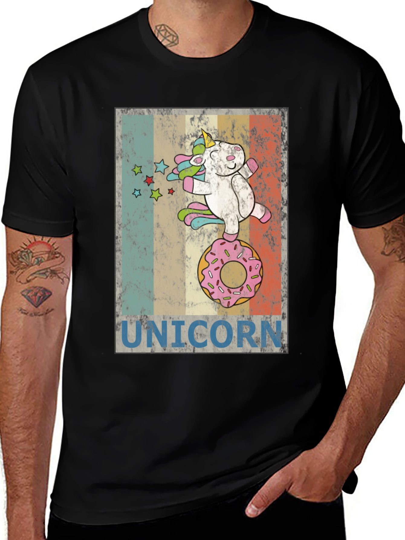 Variant 26 of Unicorn on Donut Graphic Tee