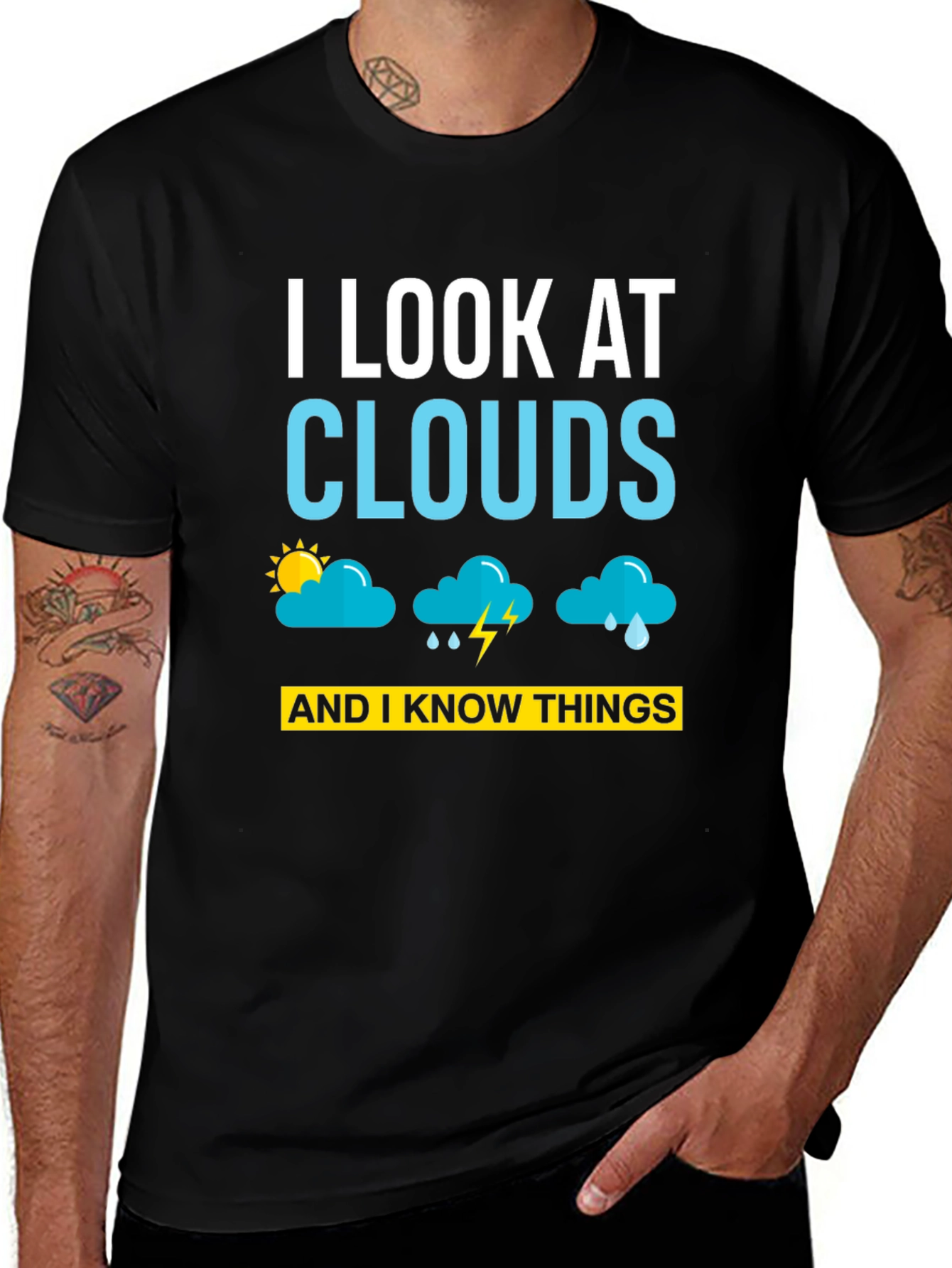 Variant 8 of I Look at Clouds T-Shirt - Weather Humor Tee