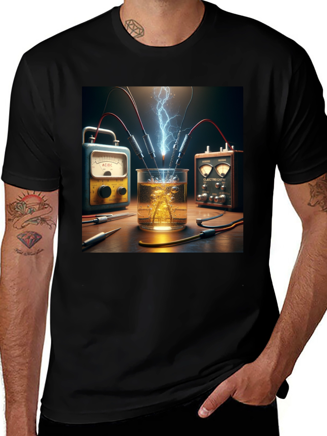 Electric Lab Tee - Science Experiment Graphic T-Shirt