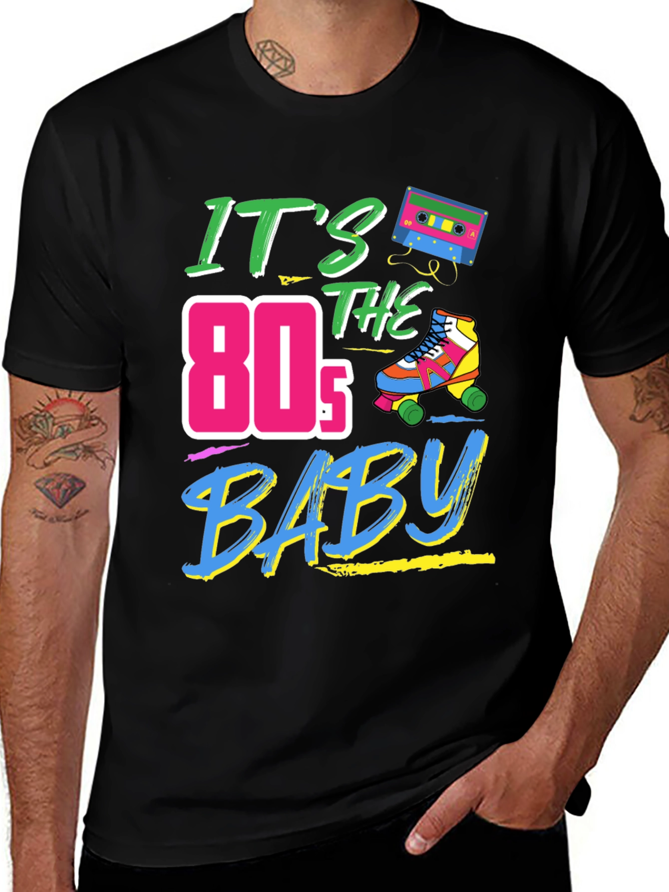 Variant 18 of Retro 80s Theme Graphic Tee - It's the 80s Baby!